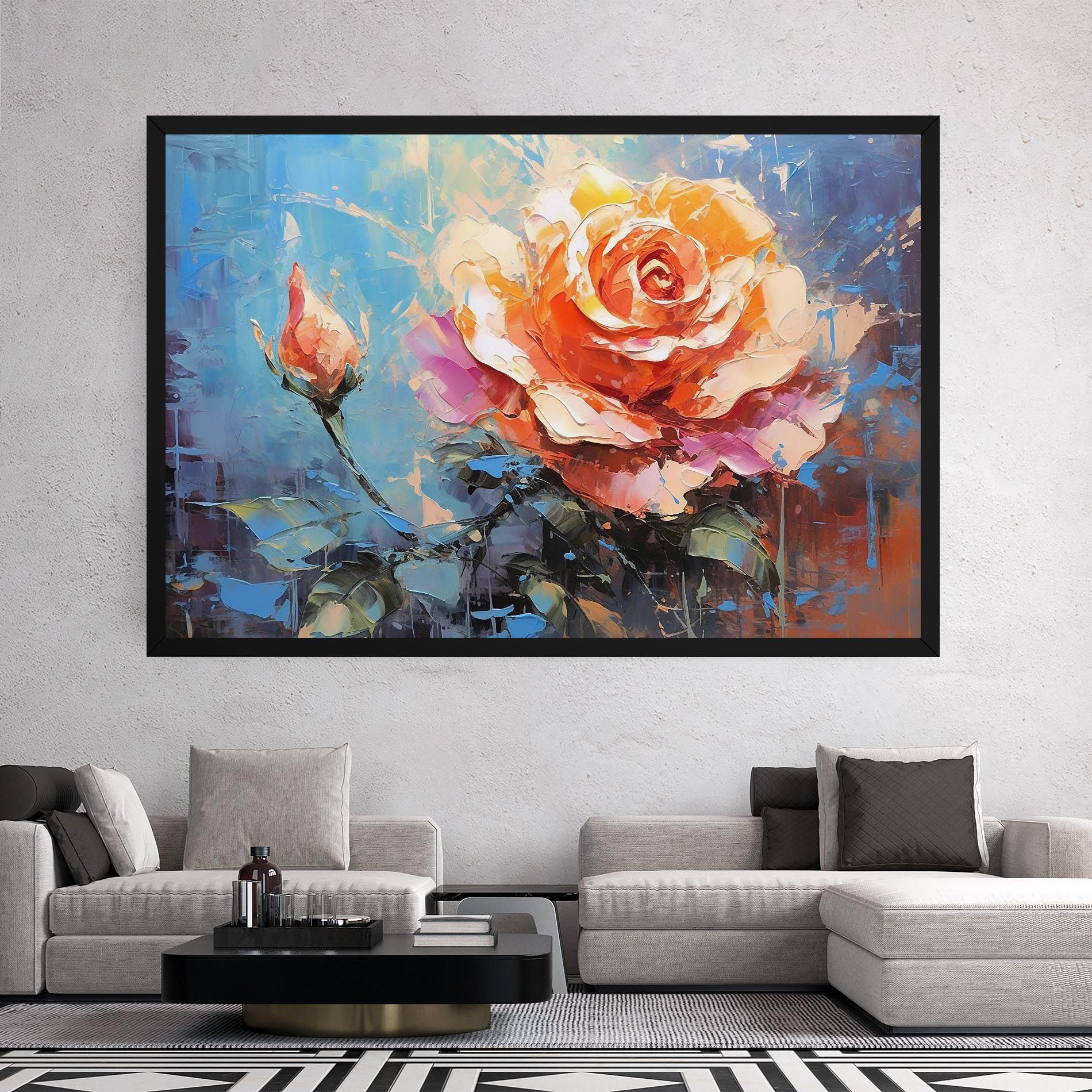Pretty Pink Rose Art mockup 2