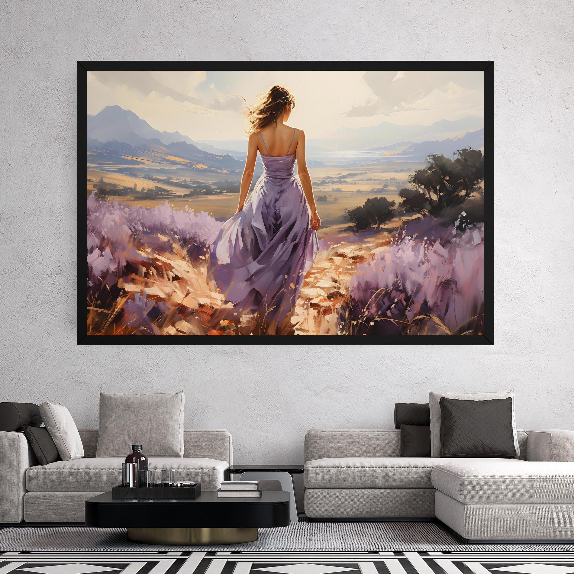 Leinwandbild Purple Dress Woman mockup 2