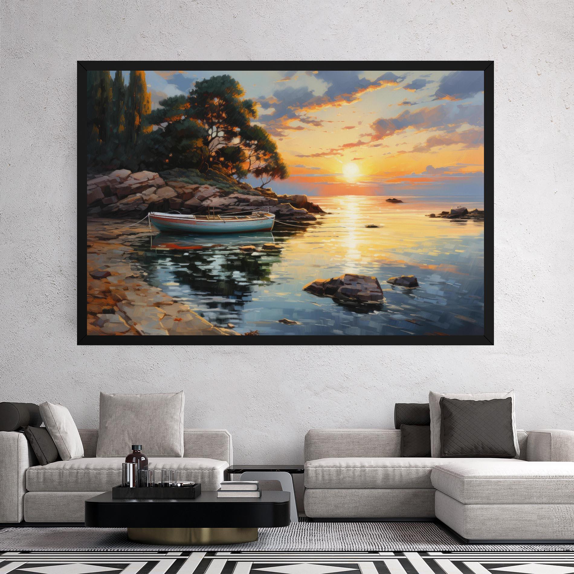 Leinwandbild Sunset Sea Art mockup 2