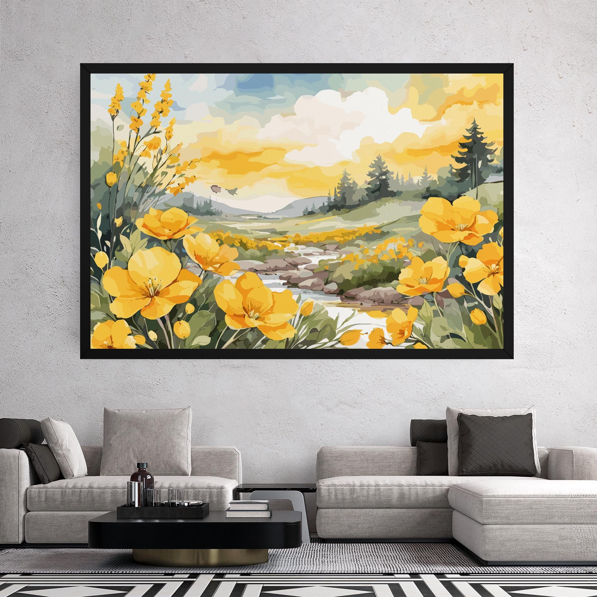 Yellow View Flower mockup 2