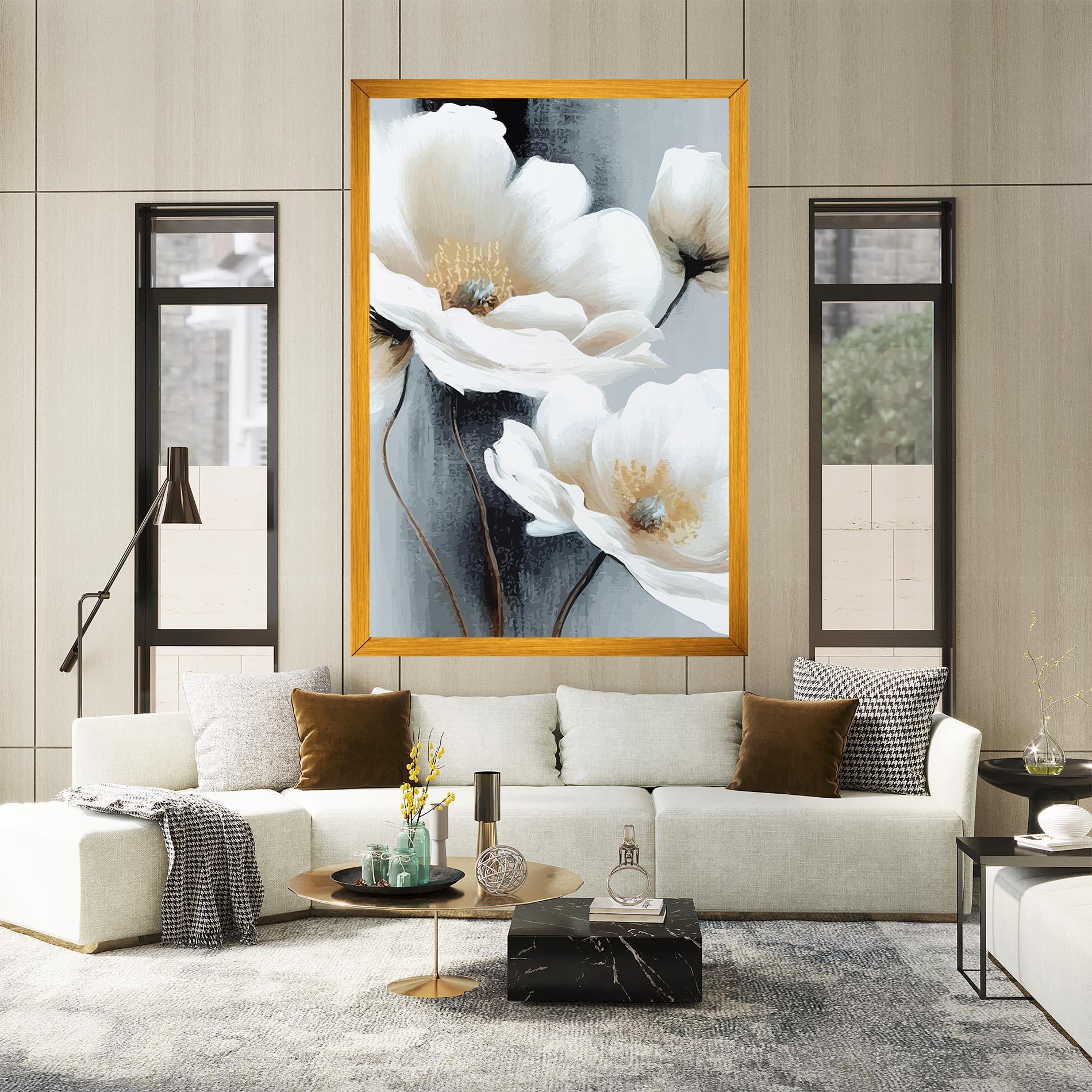 Leinwandbild Paint Texture Flower mockup 2