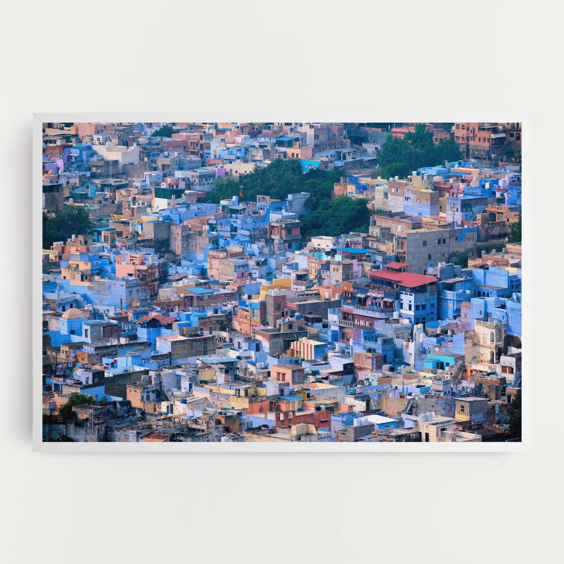 Leinwandbild Blue City India mockup 0