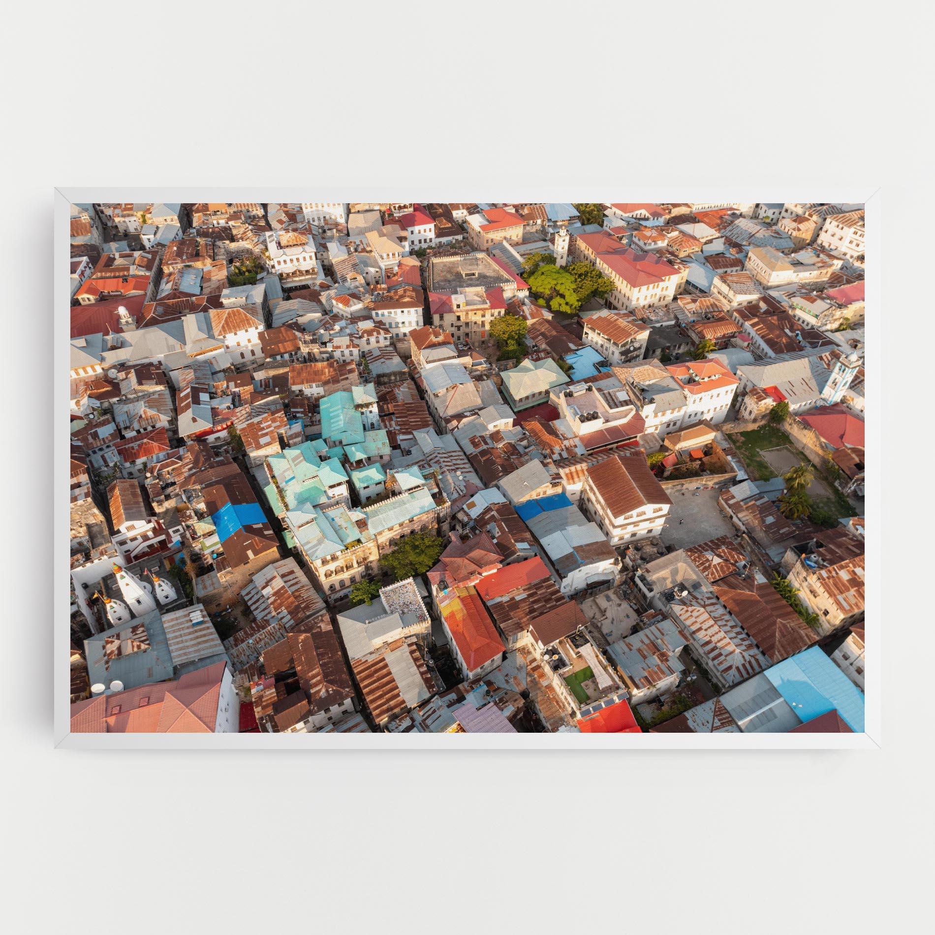 Leinwandbild Island Tanzania Buildings mockup 0