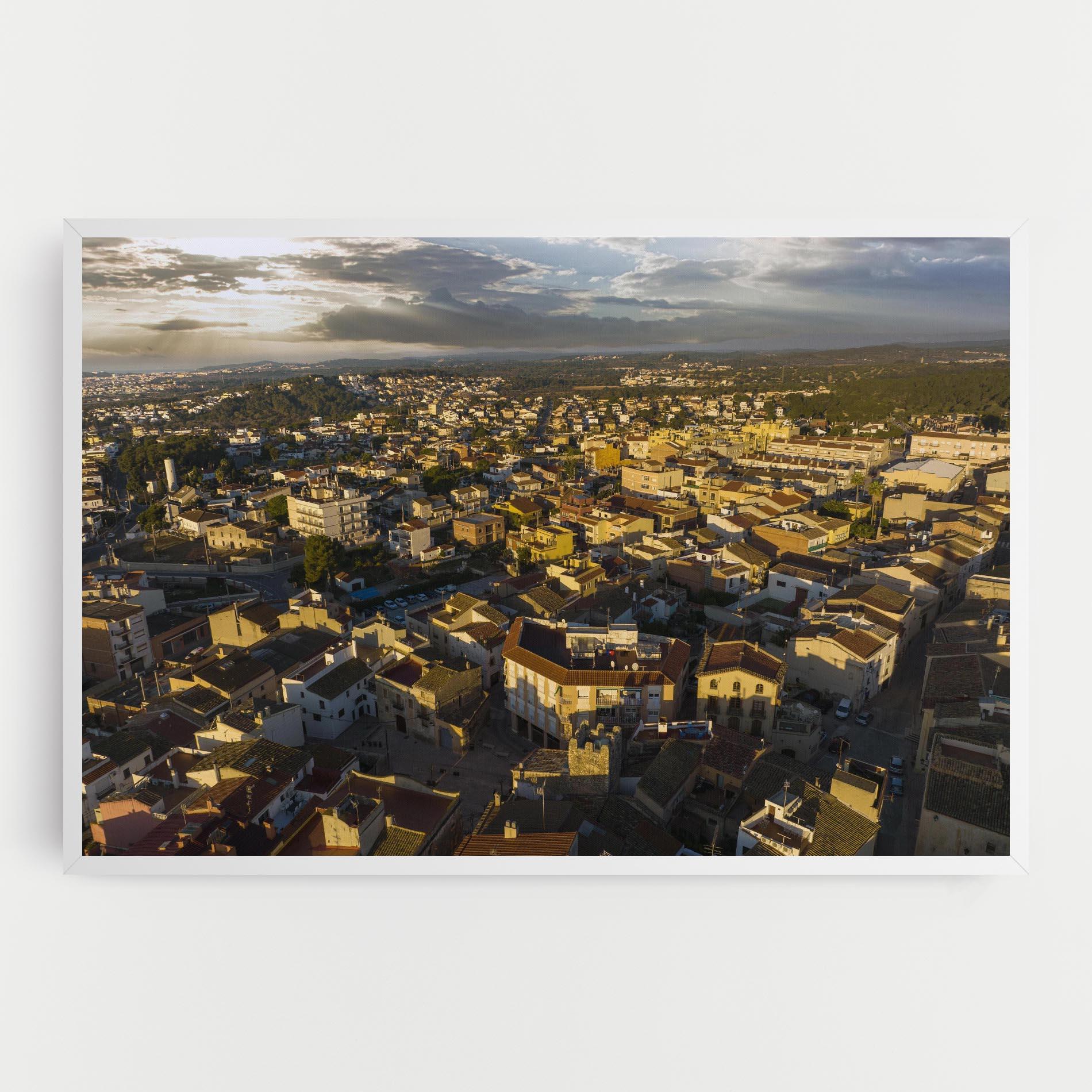 Leinwandbild Streets Town Sunrise mockup 0