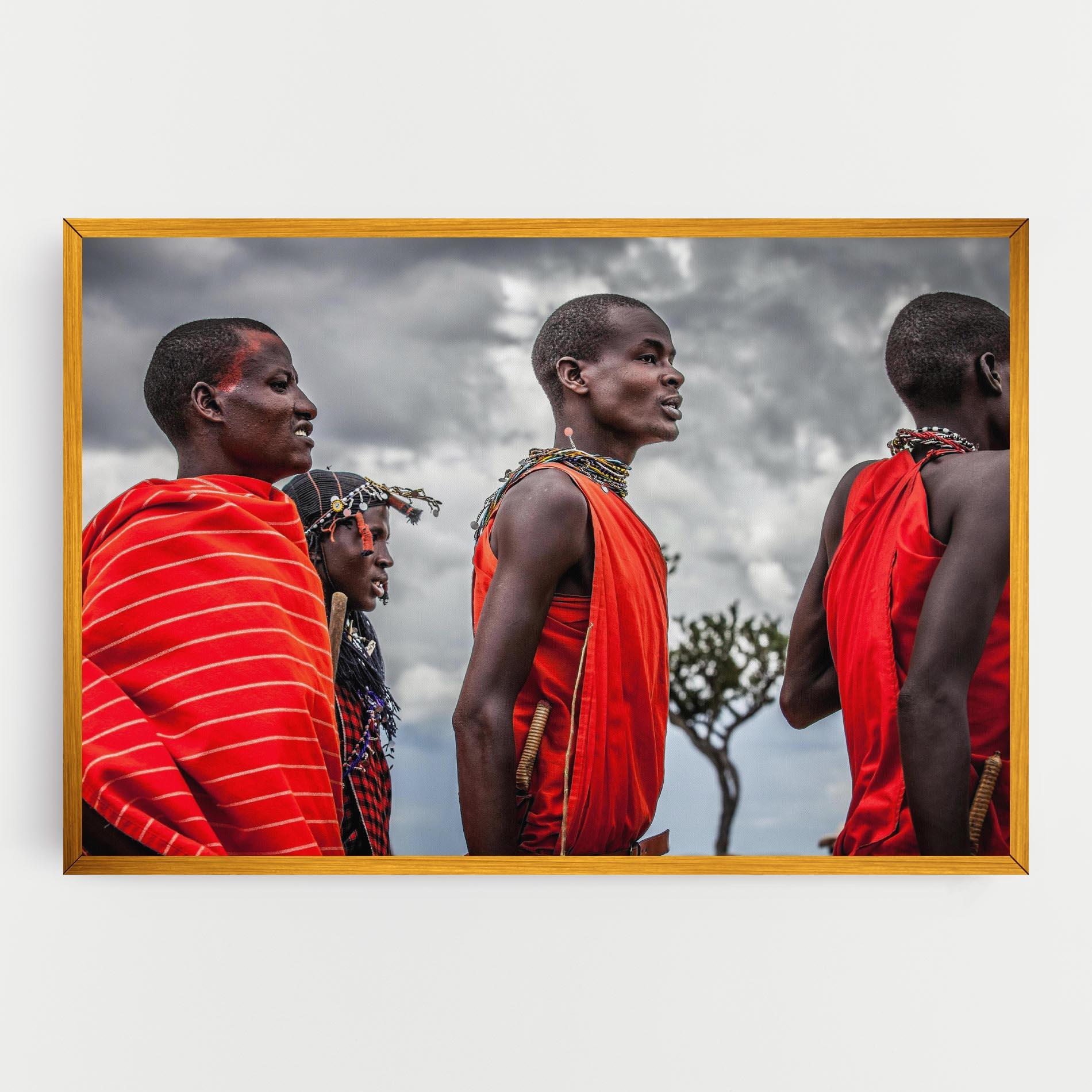 Leinwandbild Red African Clothes mockup 0