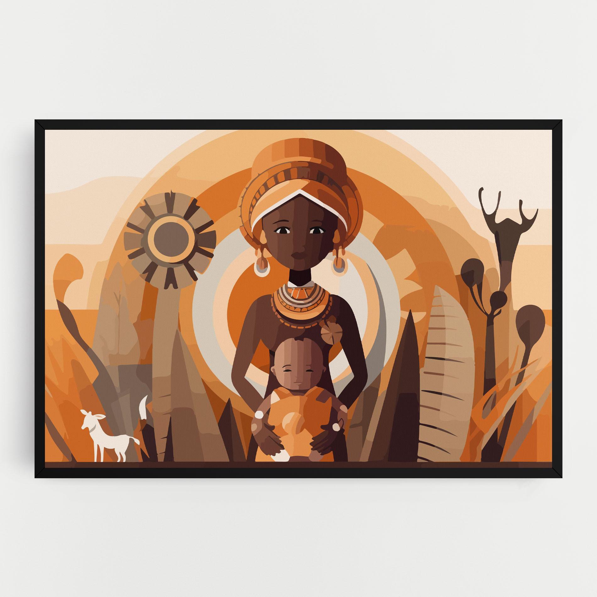 Leinwandbild African Baby mockup 0