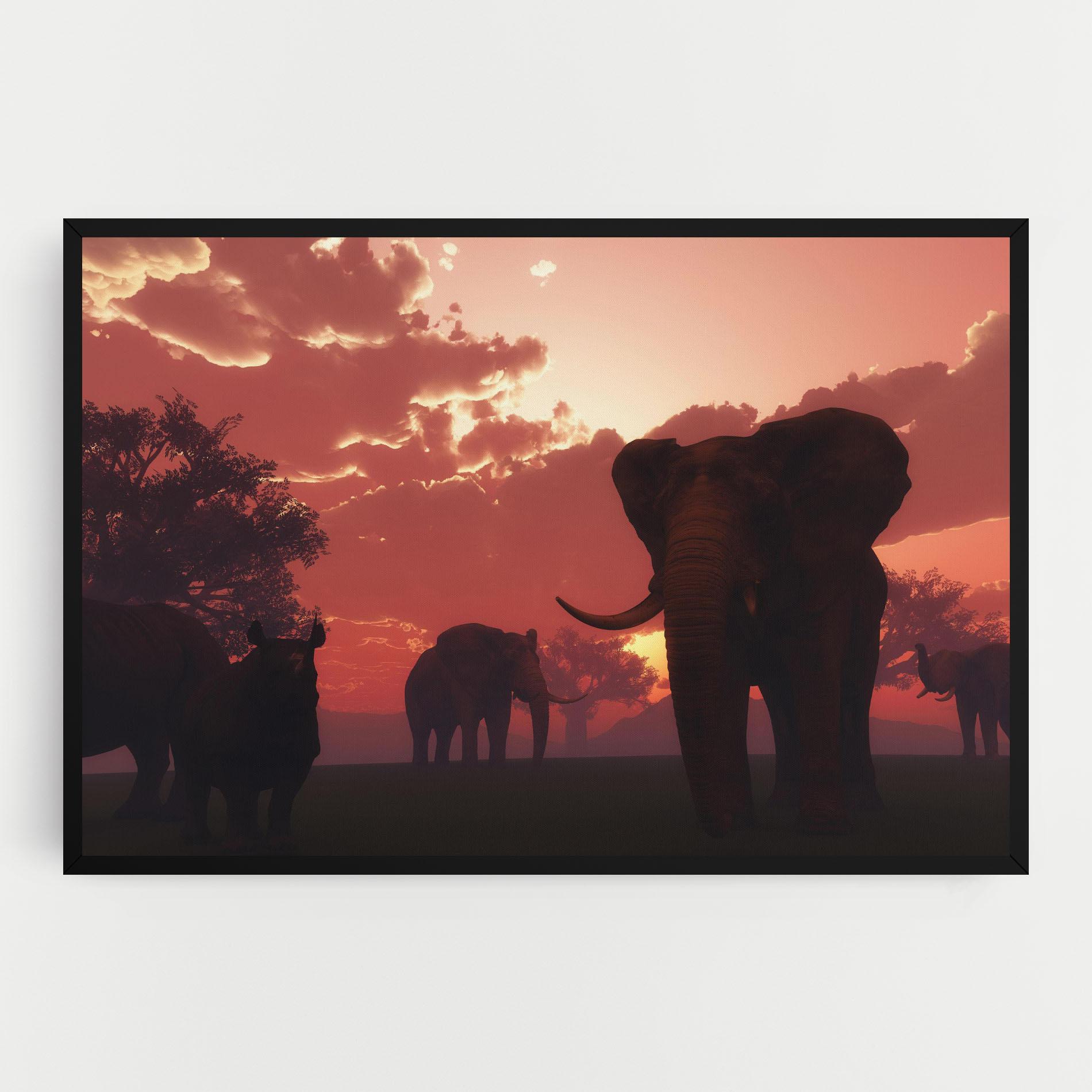 Leinwandbild African Elephant View mockup 0