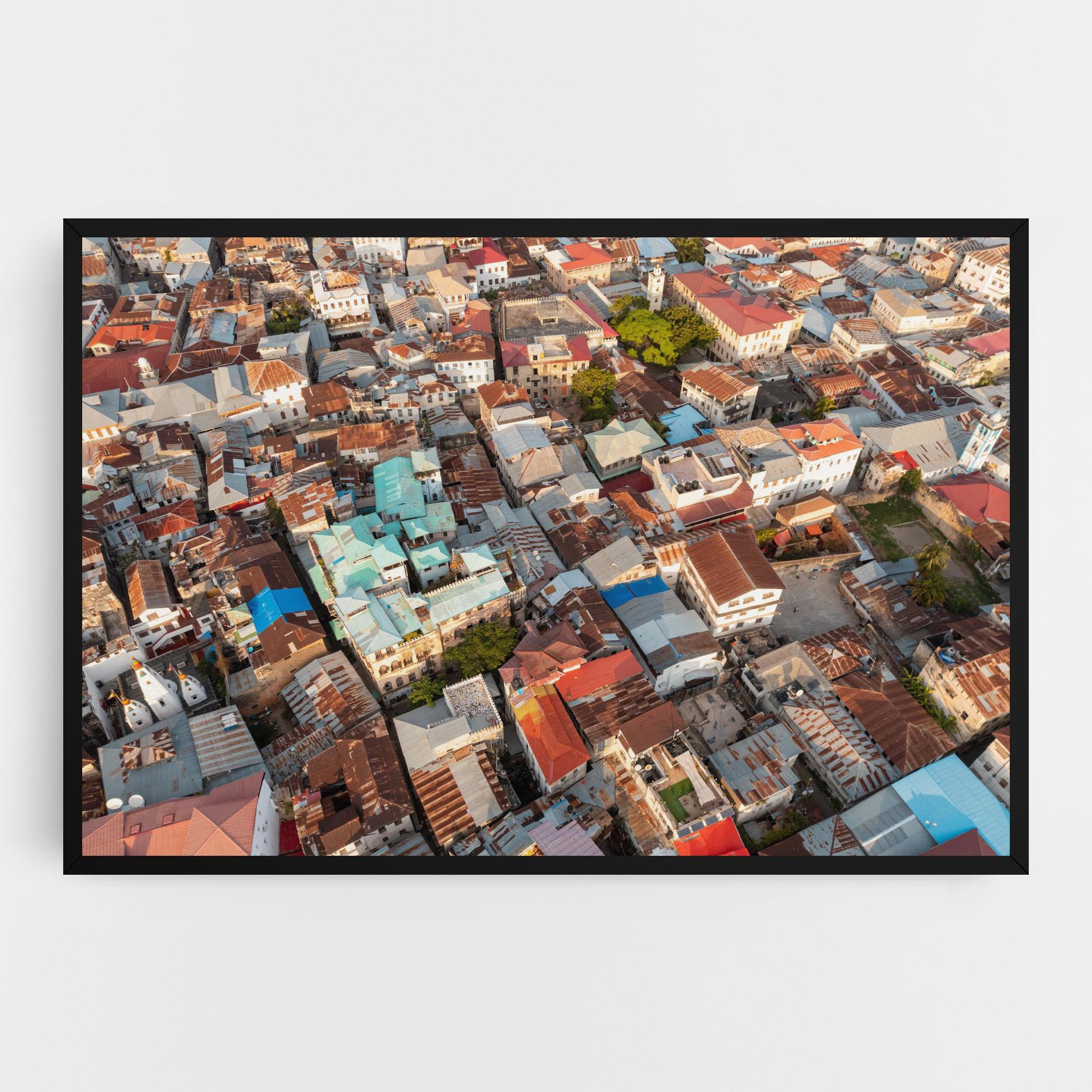 Leinwandbild Island Tanzania Buildings mockup 0