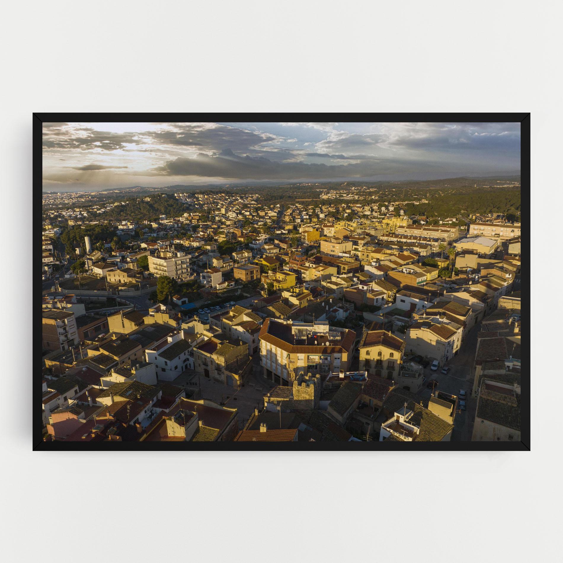 Leinwandbild Streets Town Sunrise mockup 0