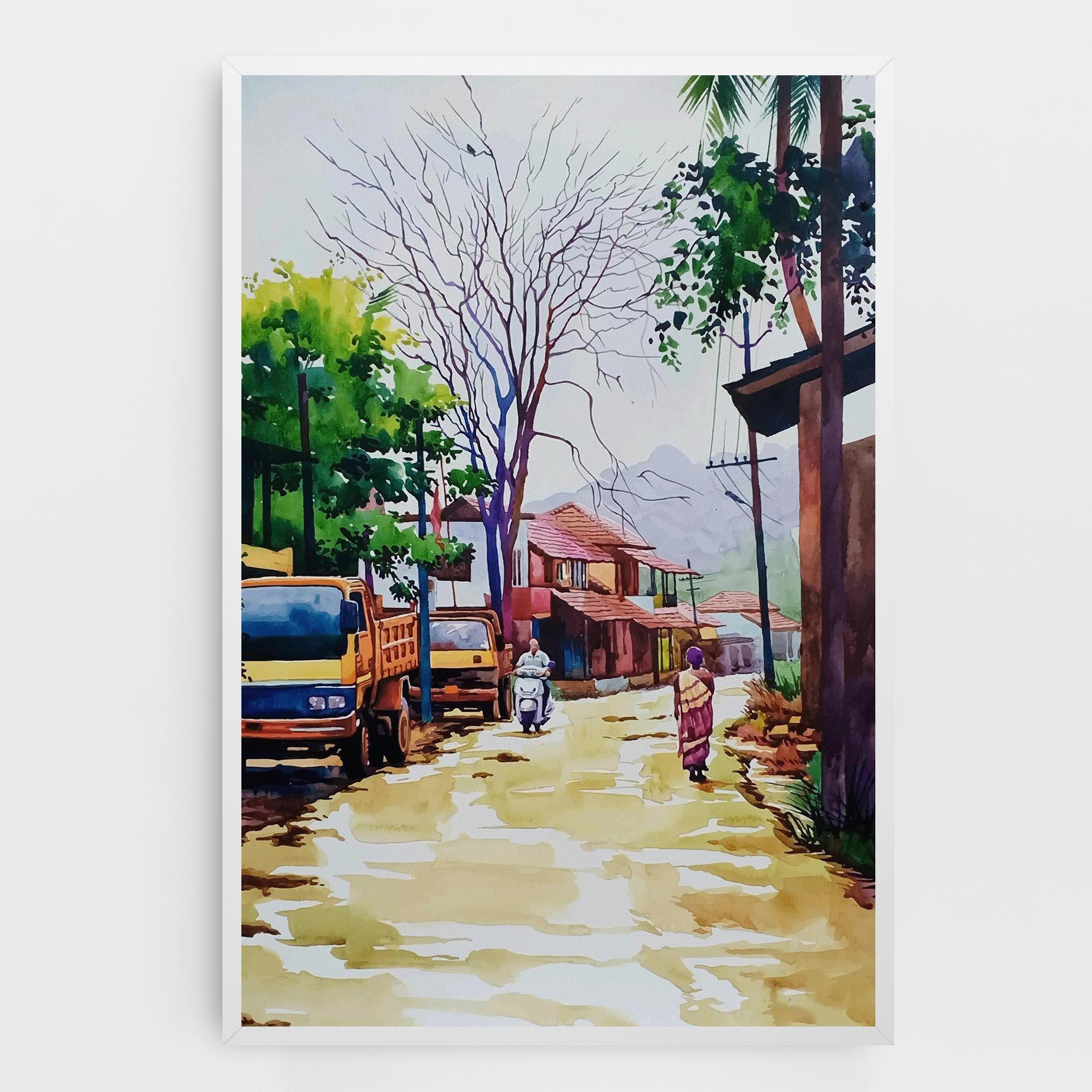 Leinwandbild African City mockup 0