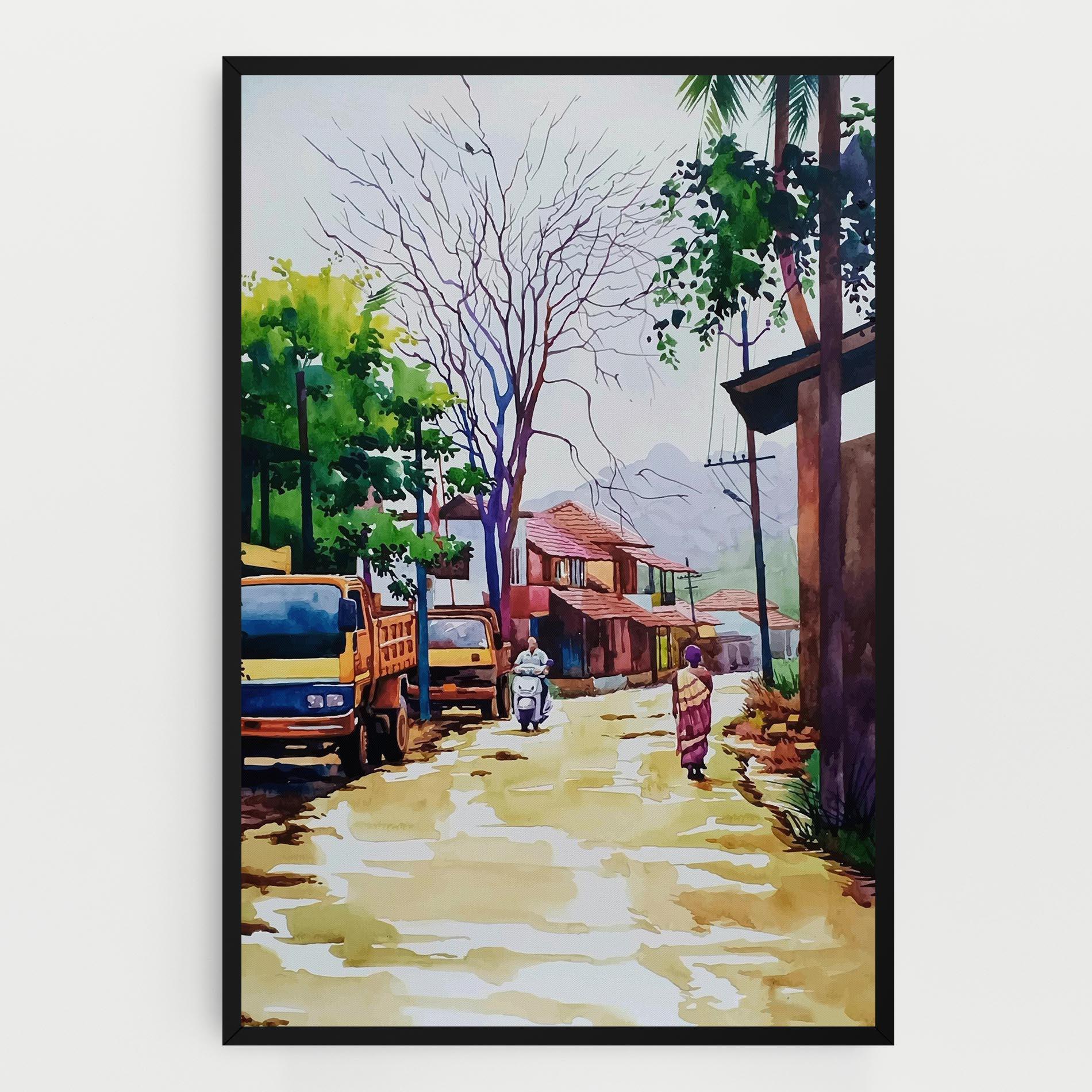 Leinwandbild African City mockup 0