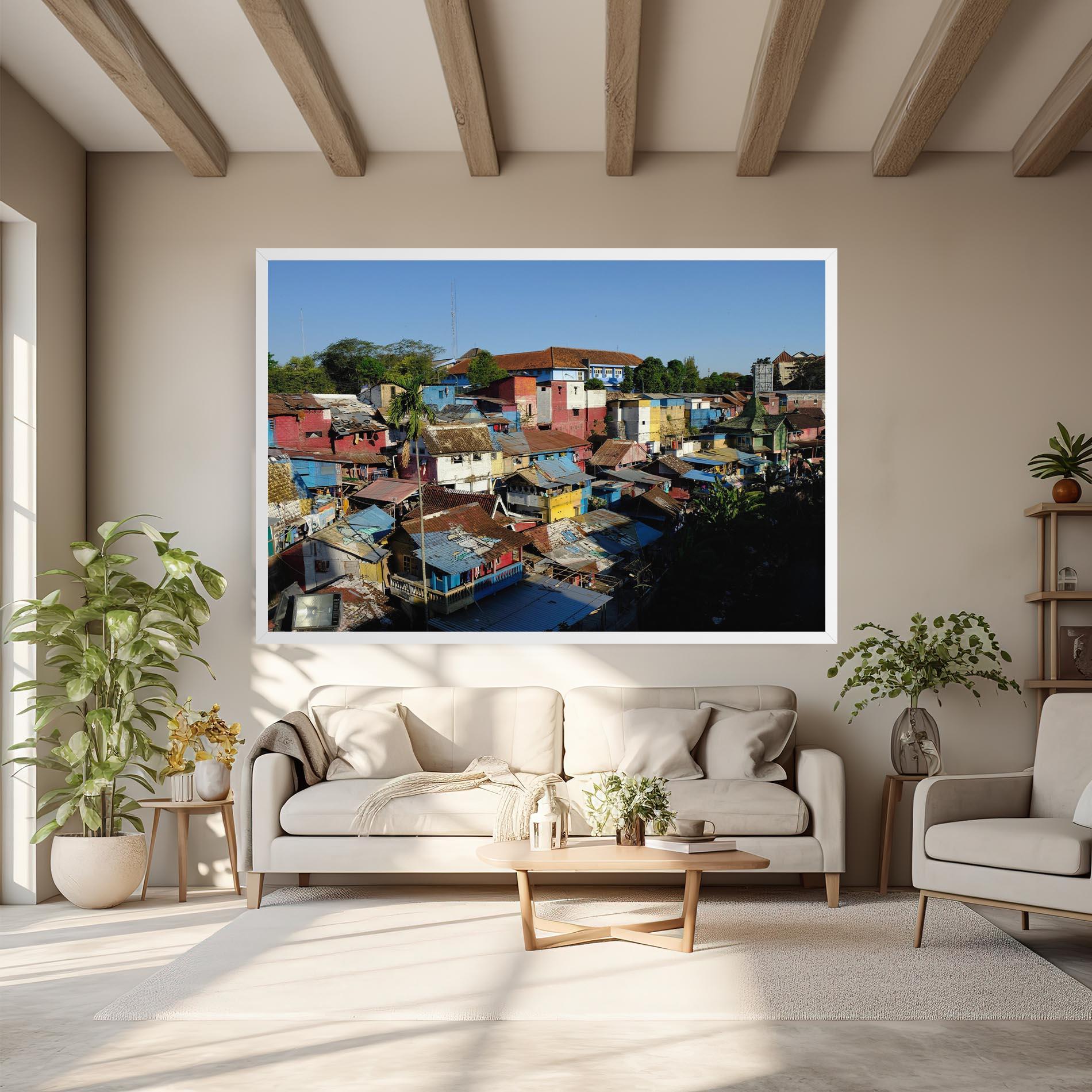 Leinwandbild Slum Building mockup 6