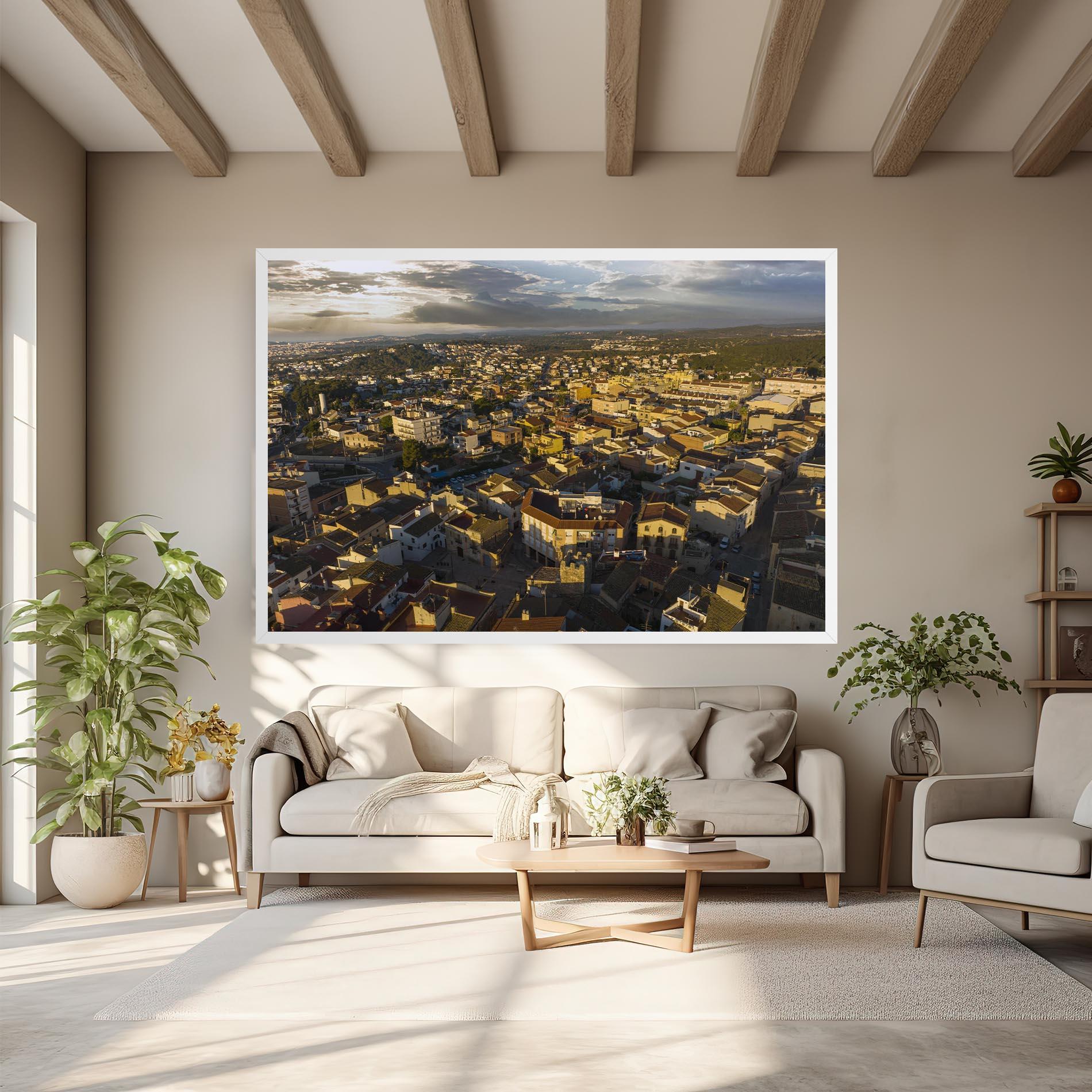 Leinwandbild Streets Town Sunrise mockup 6