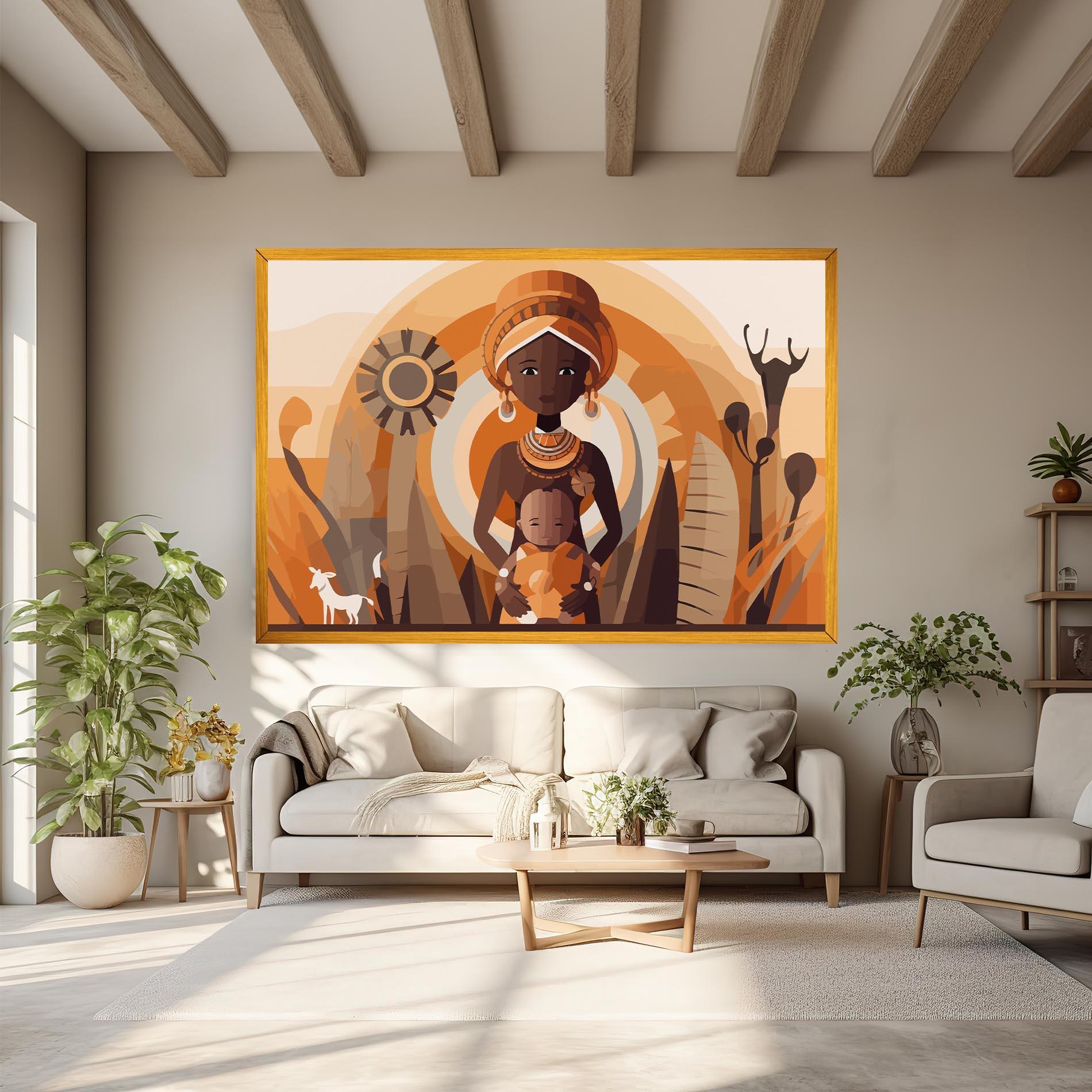Leinwandbild African Baby mockup 6
