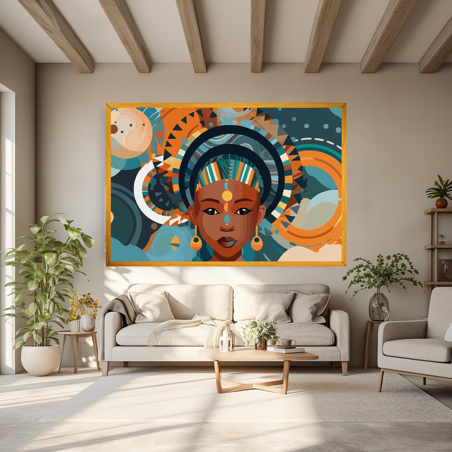 Leinwandbild African Colorful Child mockup 6