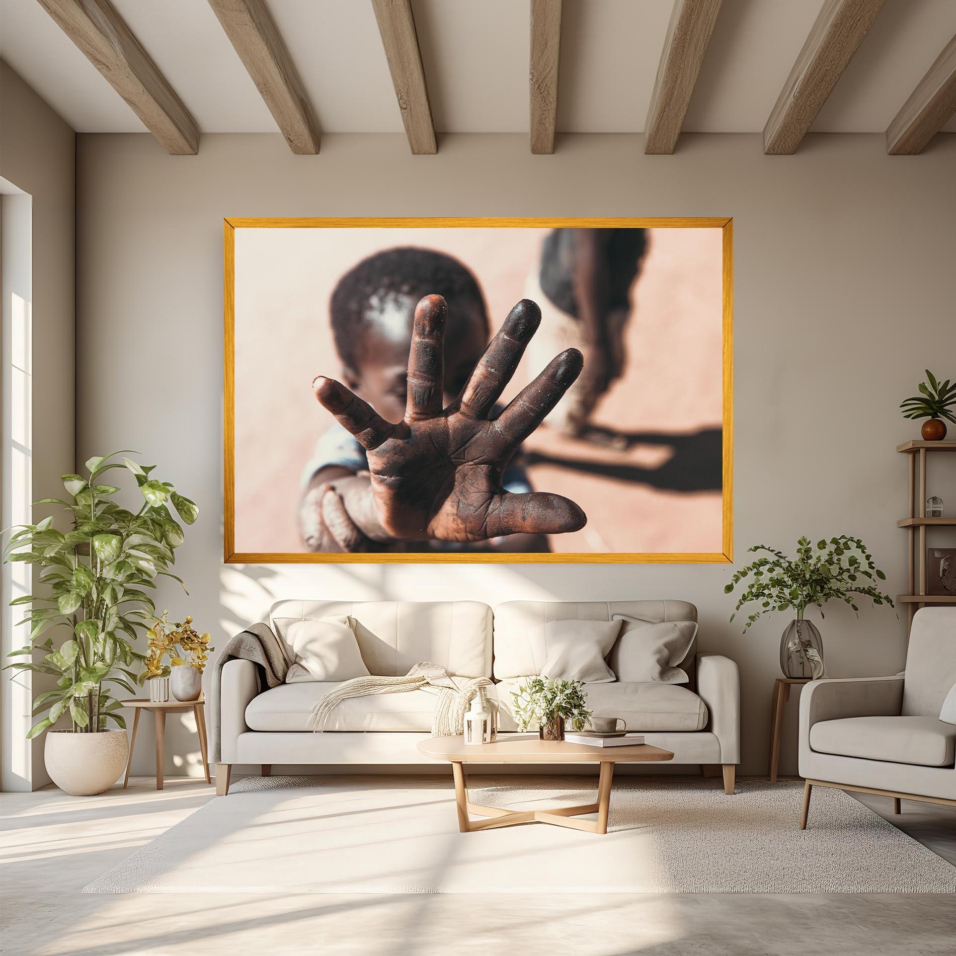 Leinwandbild Little Dirty Hand mockup 6