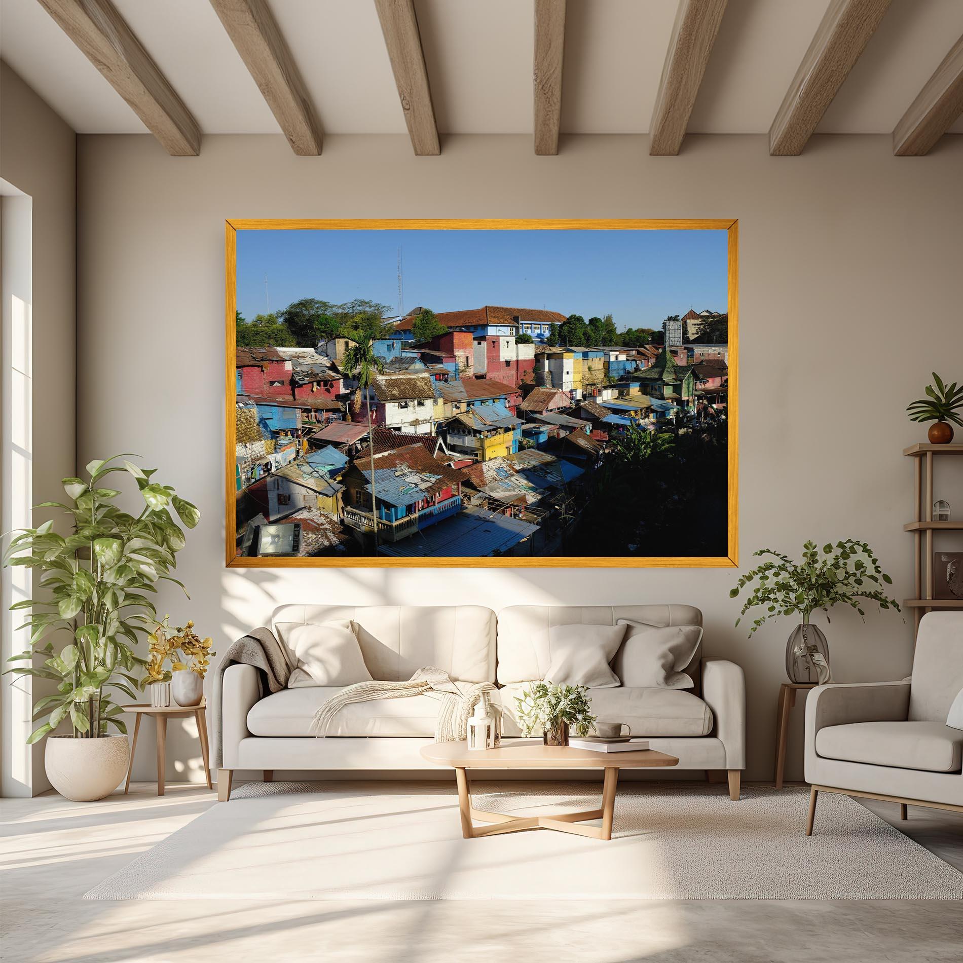 Leinwandbild Slum Building mockup 6