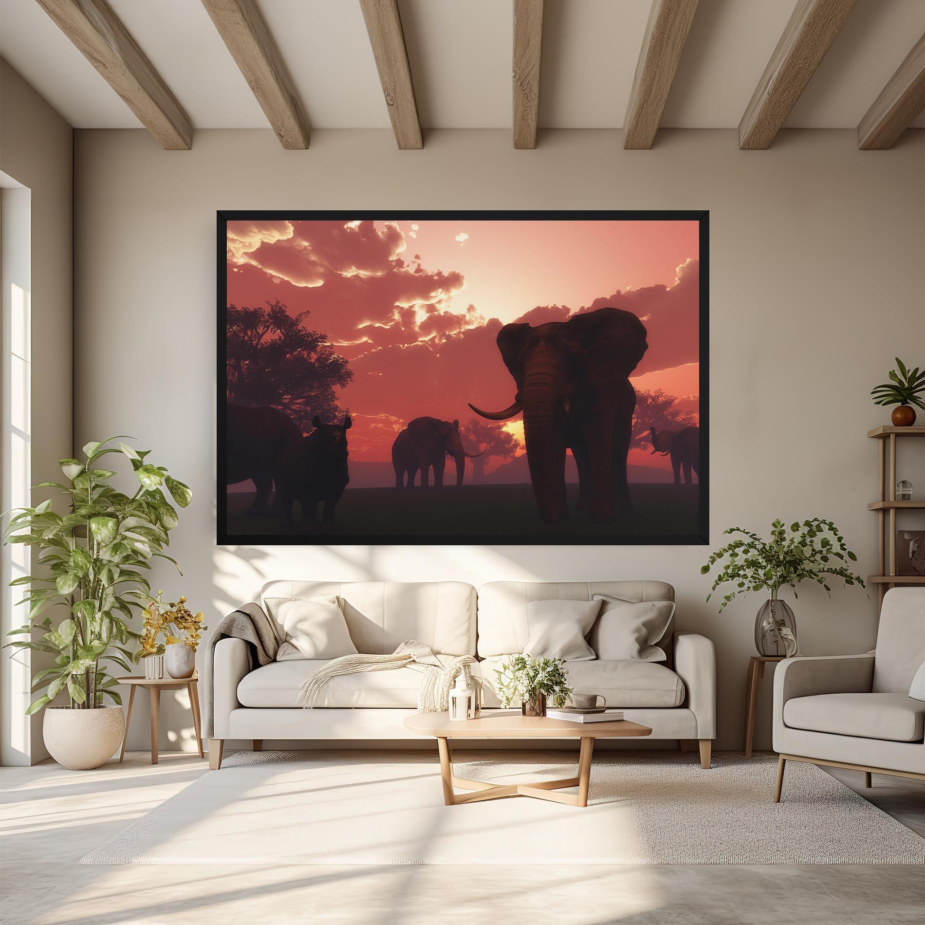 Leinwandbild African Elephant View mockup 6