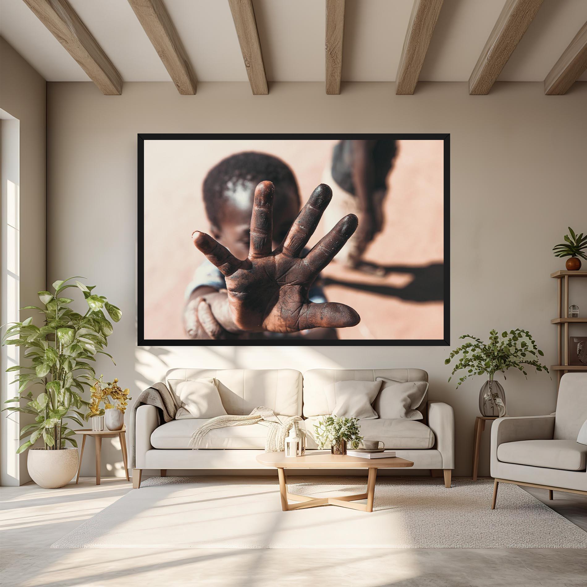 Leinwandbild Little Dirty Hand mockup 6