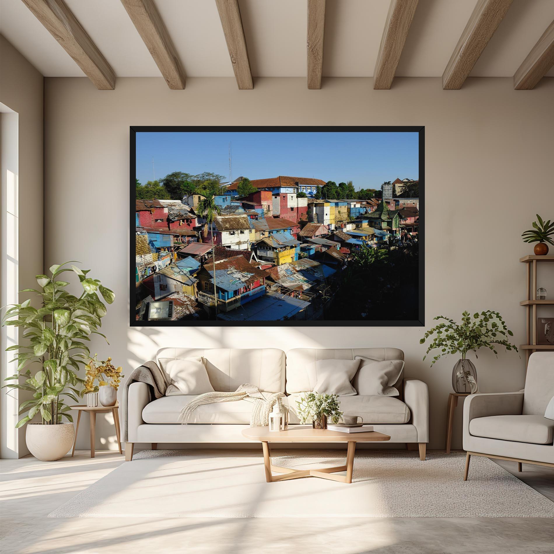 Leinwandbild Slum Building mockup 6