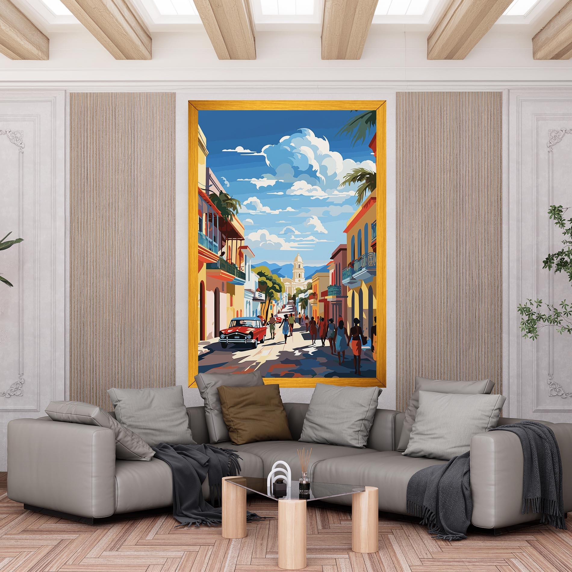 Leinwandbild African Street mockup 6