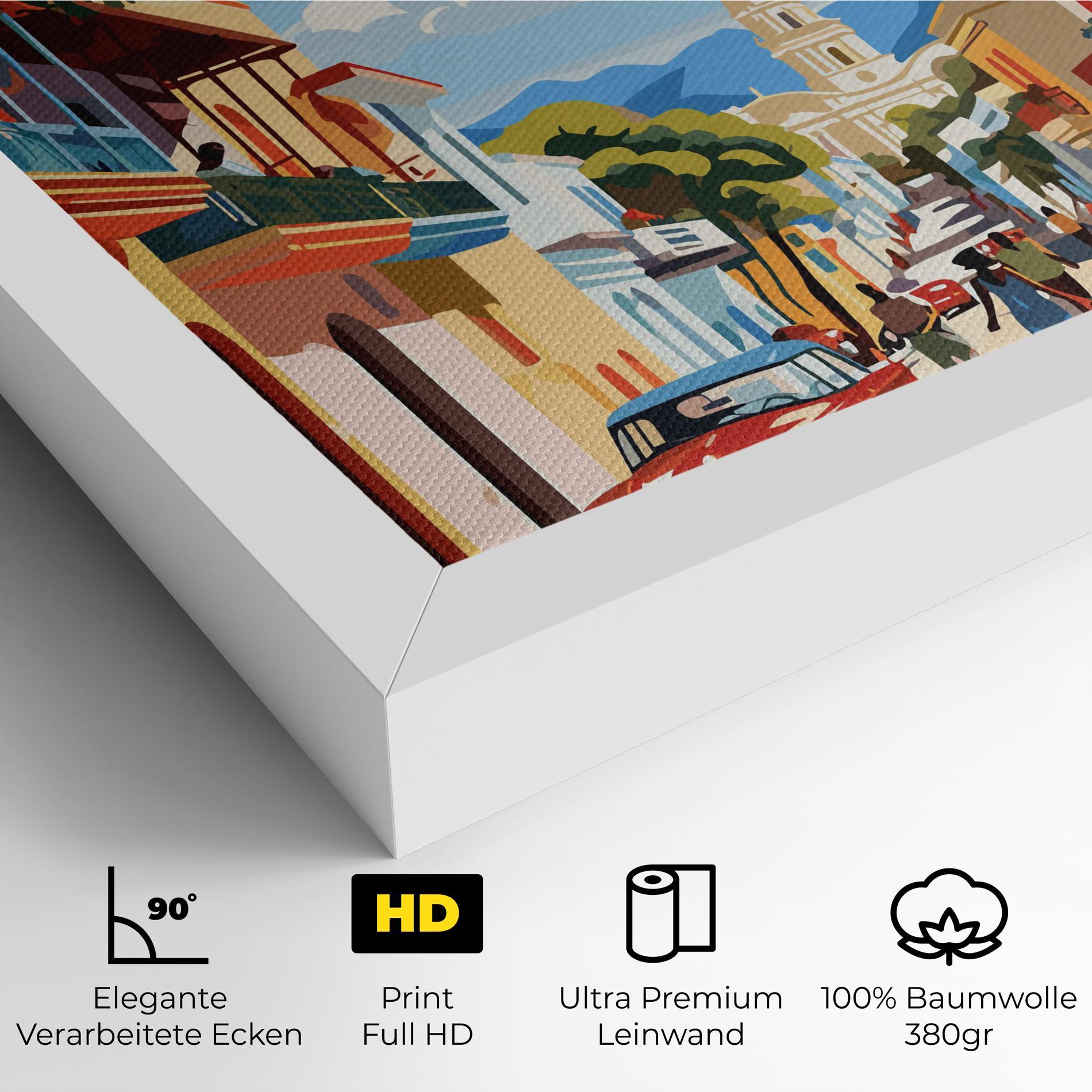 Leinwandbild African Street mockup 4