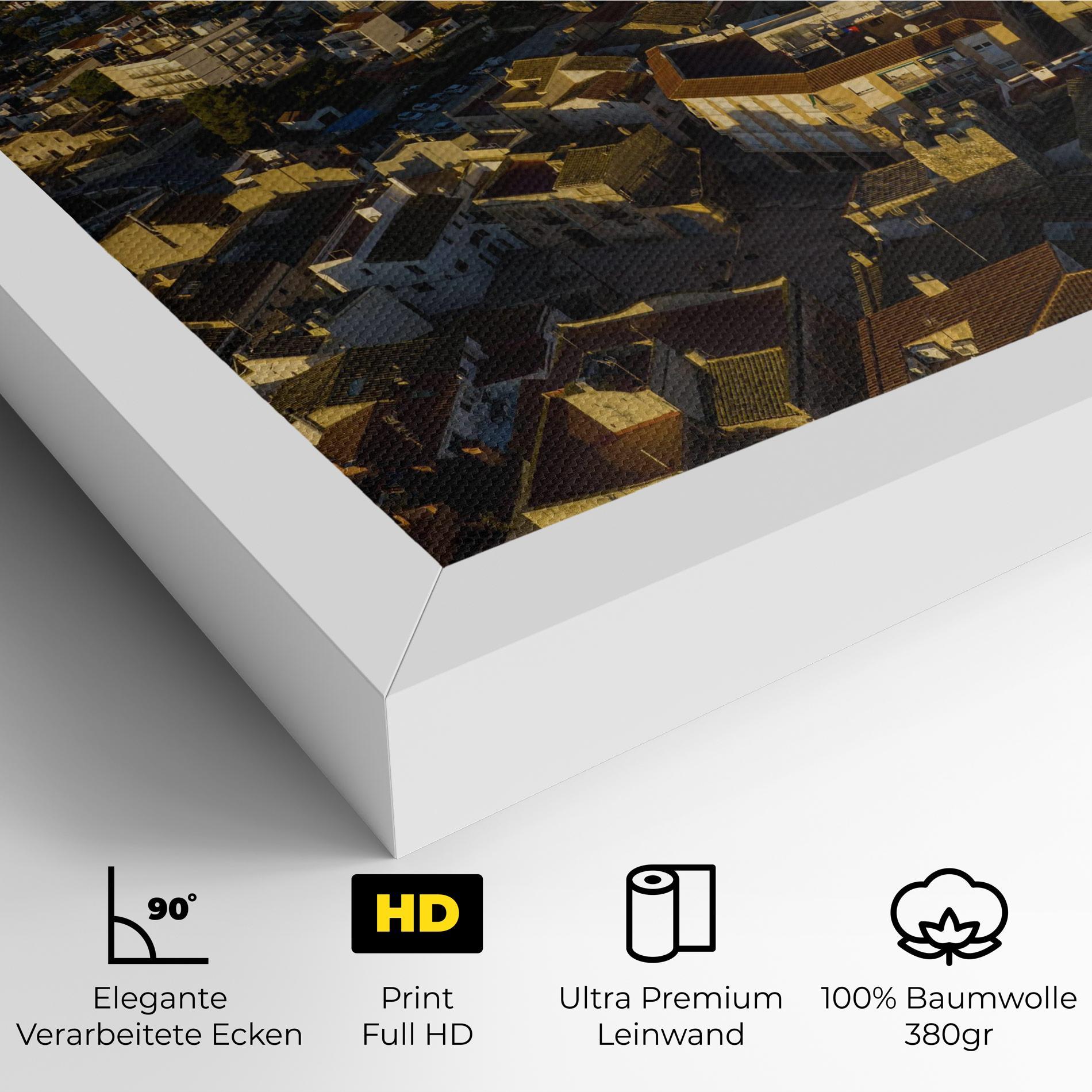 Leinwandbild Streets Town Sunrise mockup 4