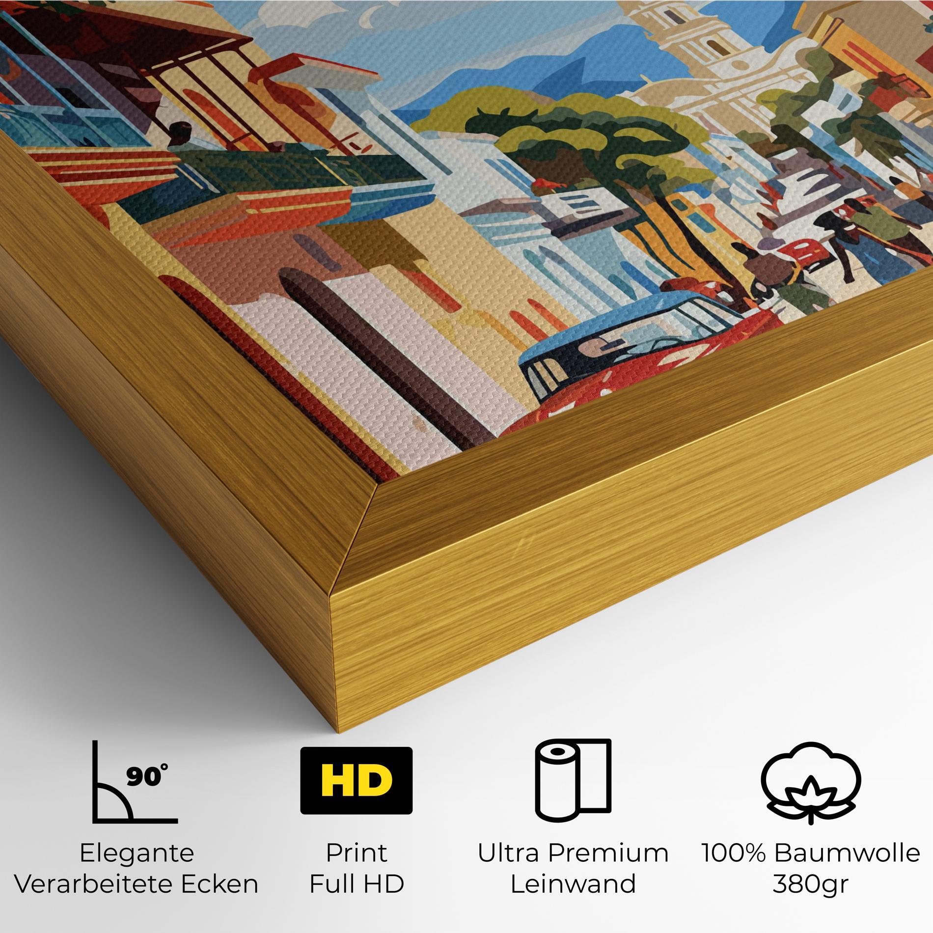 Leinwandbild African Street mockup 4