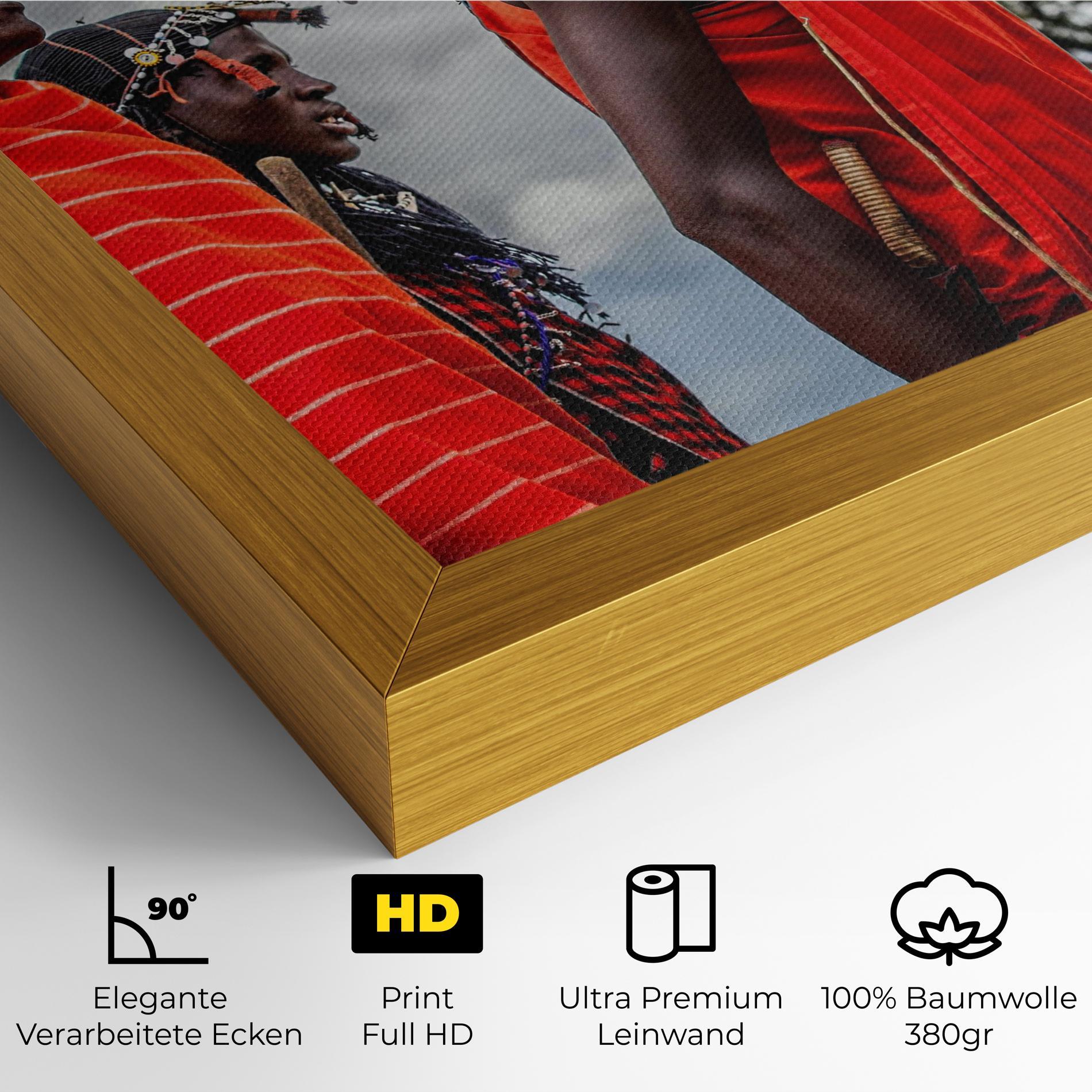 Leinwandbild Red African Clothes mockup 4