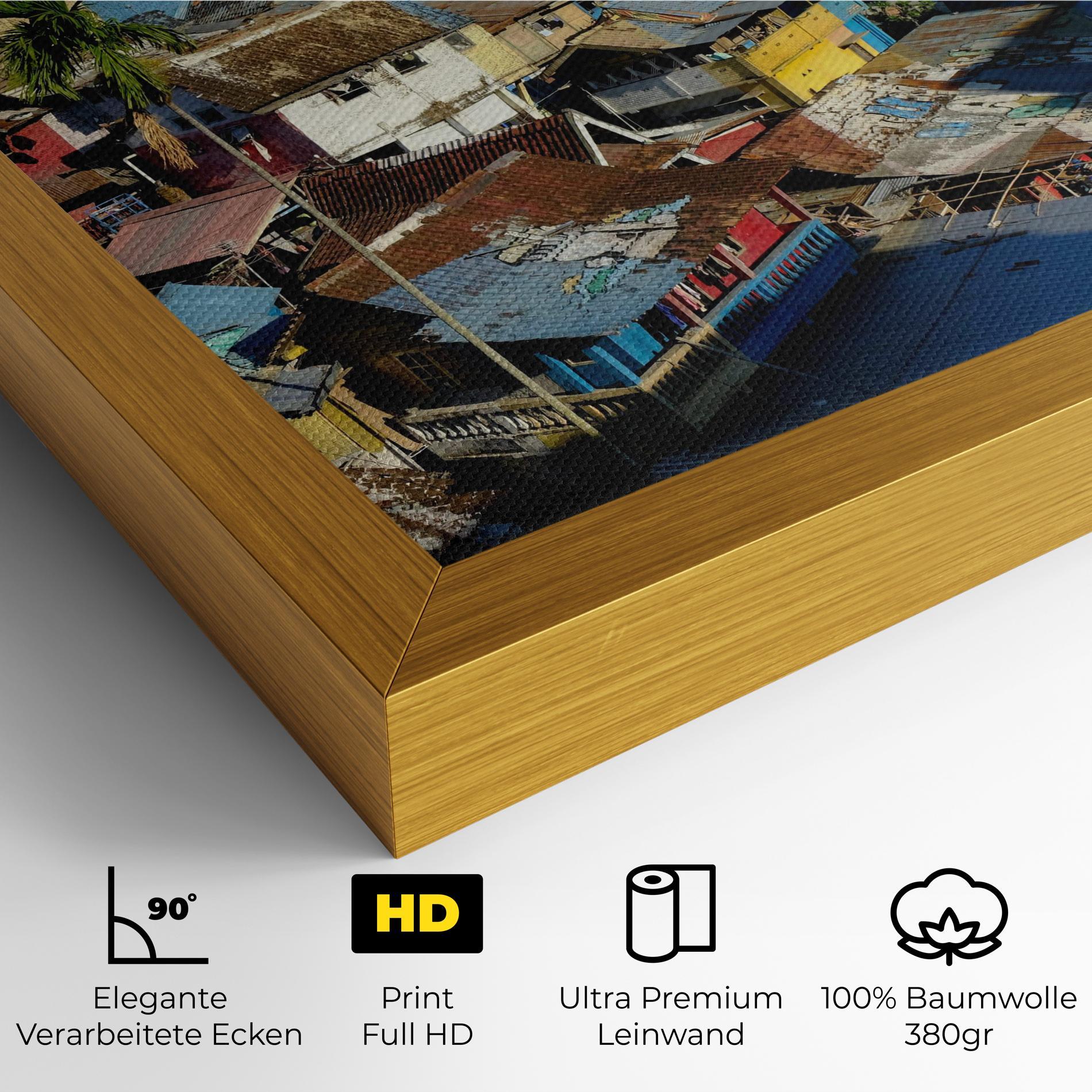 Leinwandbild Slum Building mockup 4