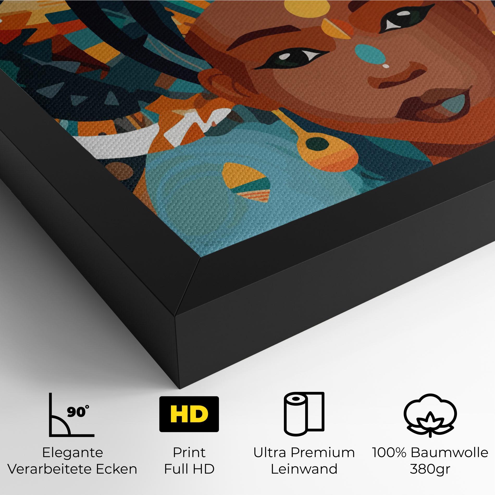 Leinwandbild African Colorful Child mockup 4