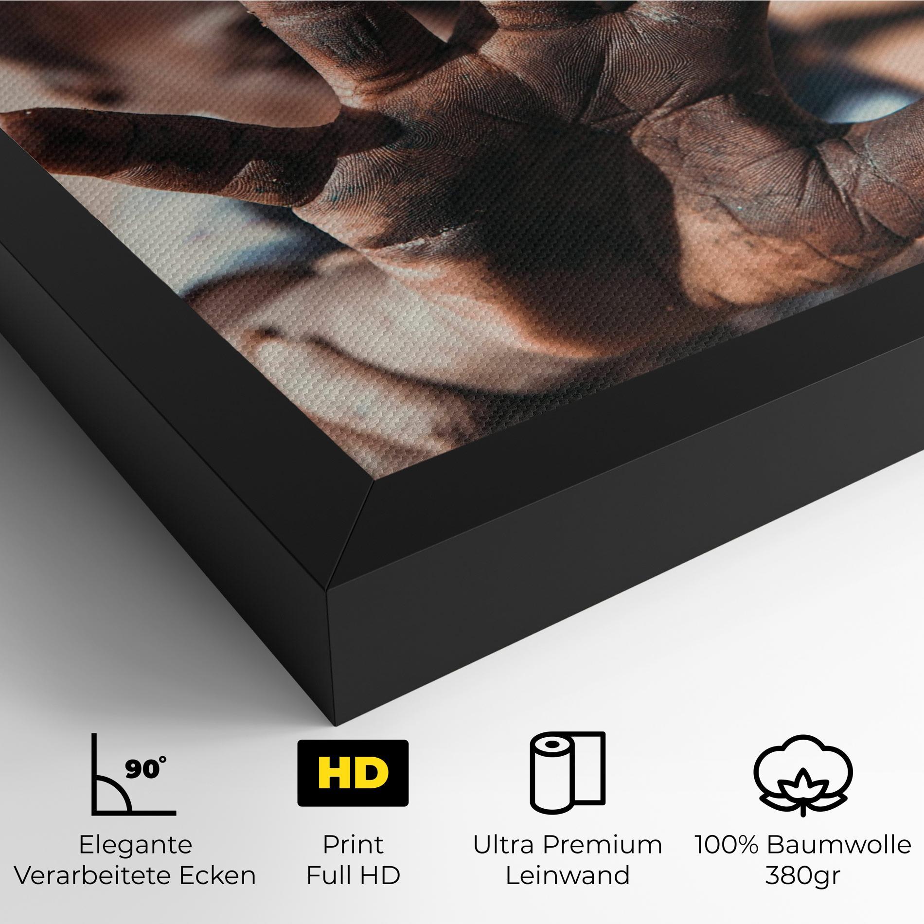 Leinwandbild Little Dirty Hand mockup 4