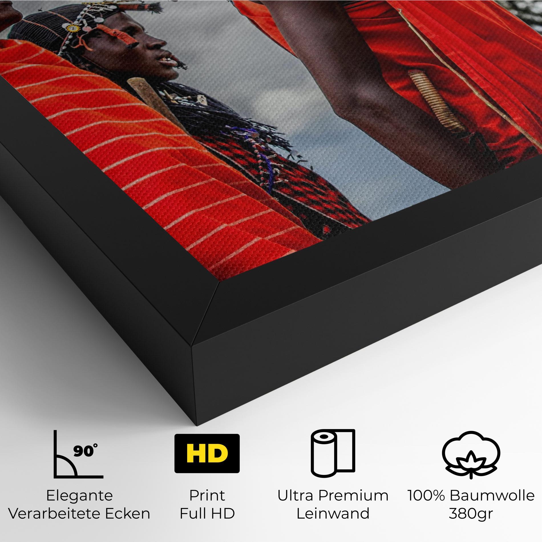 Leinwandbild Red African Clothes mockup 4