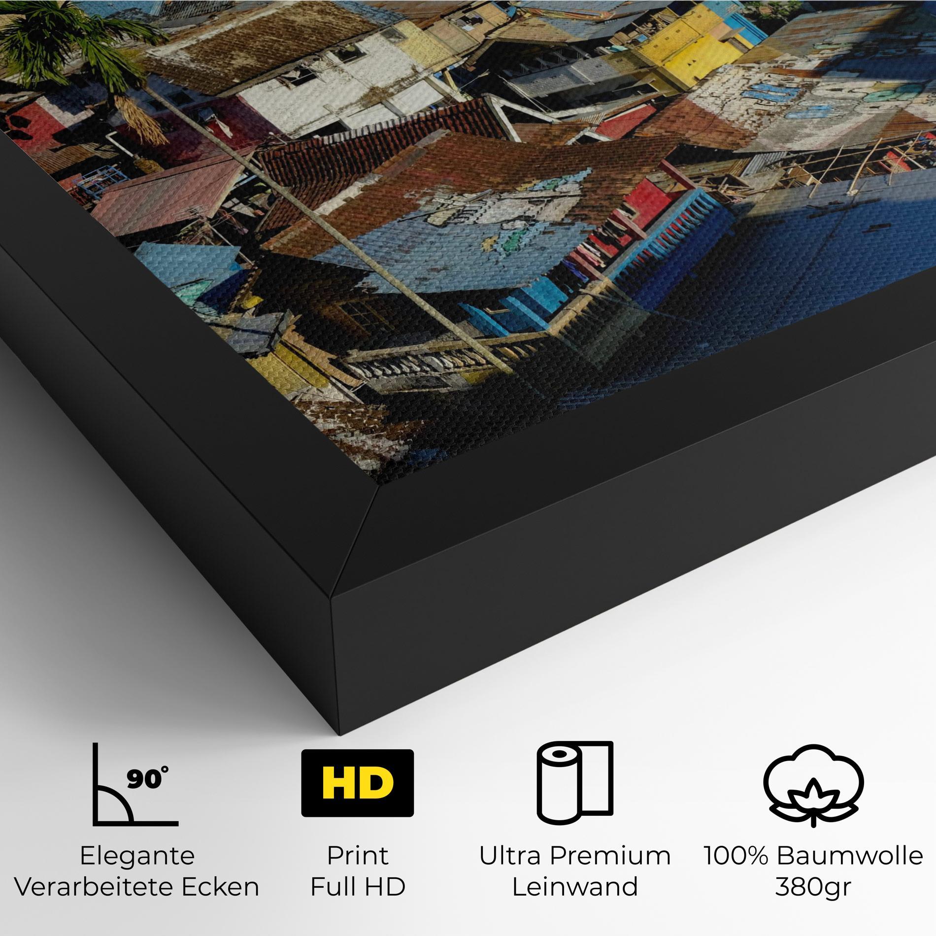 Leinwandbild Slum Building mockup 4