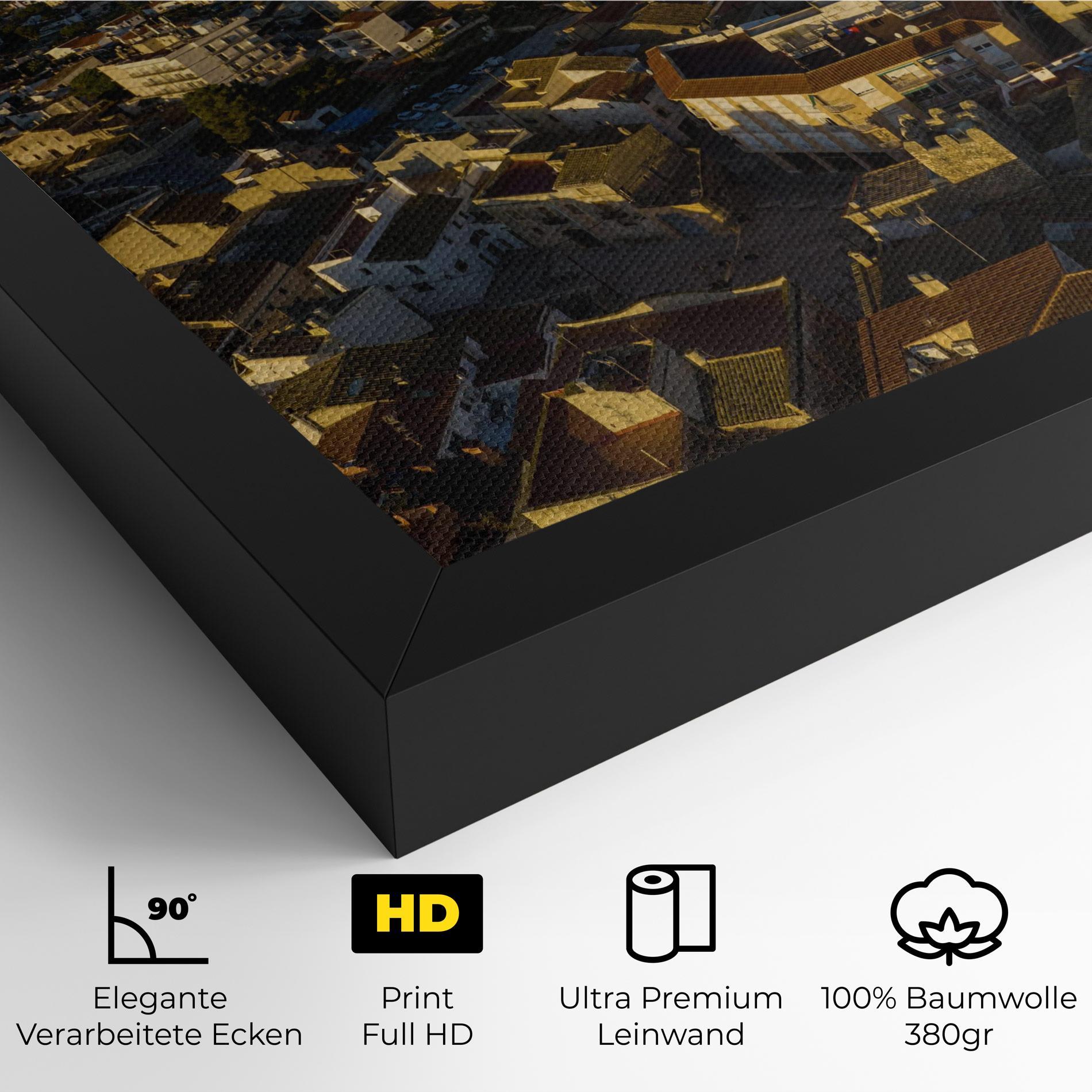 Leinwandbild Streets Town Sunrise mockup 4