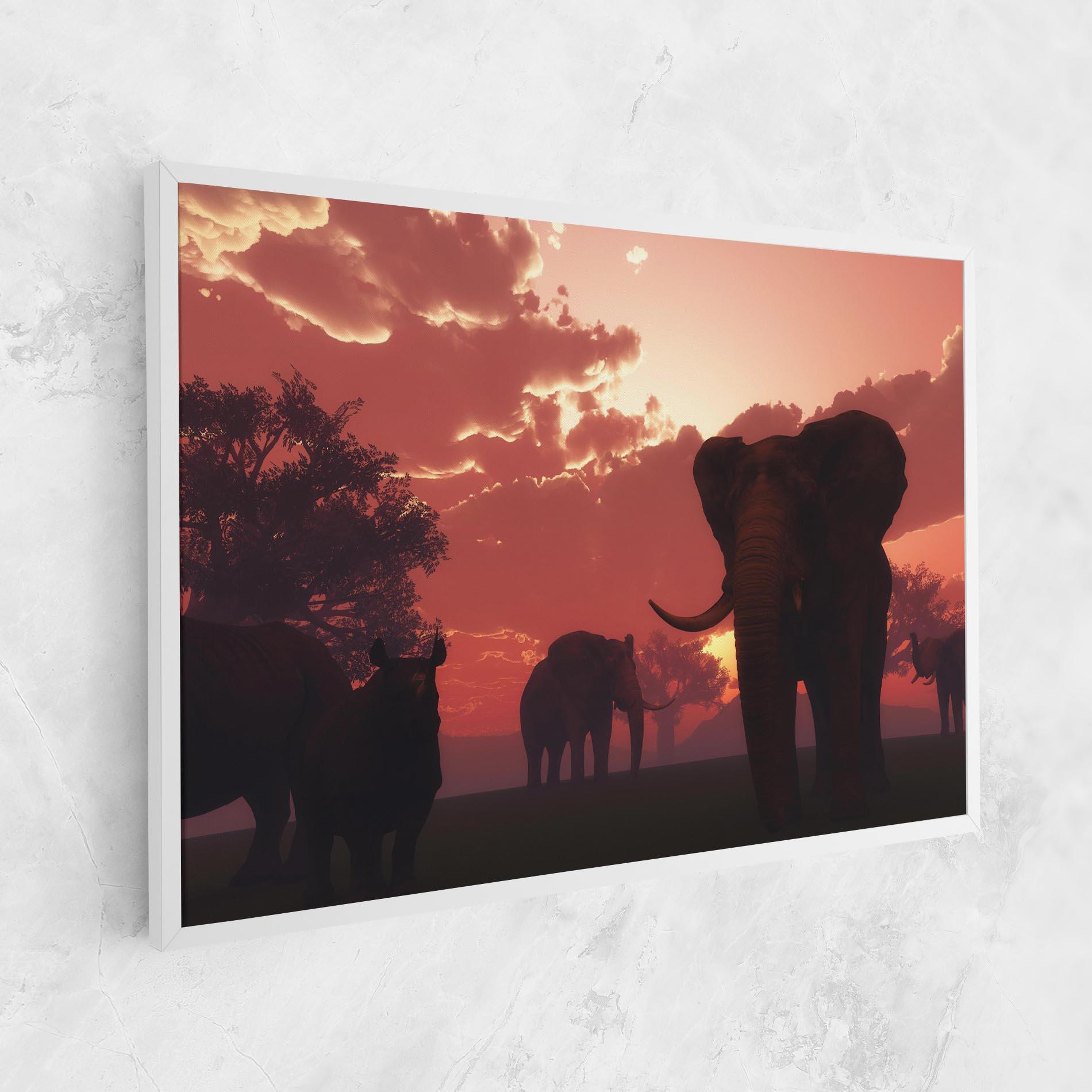 Leinwandbild African Elephant View mockup 1