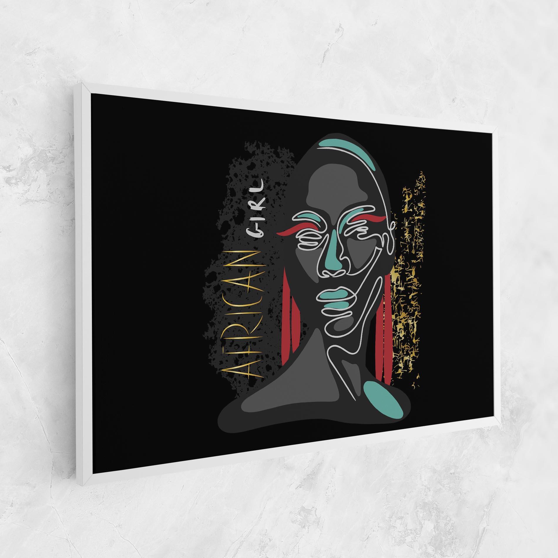 Leinwandbild Gold African Girl mockup 1
