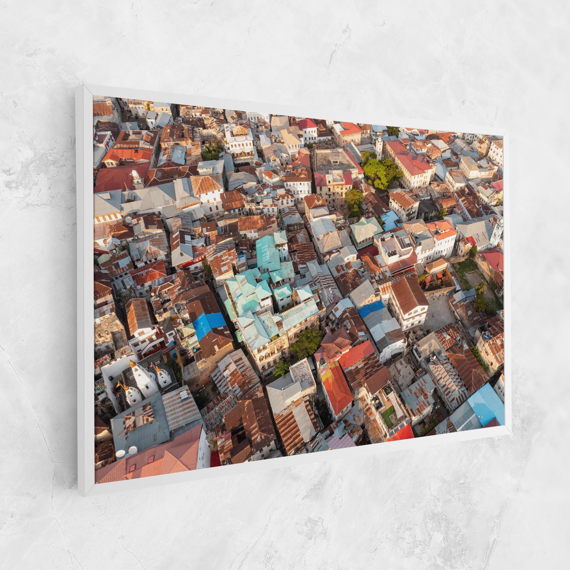 Leinwandbild Island Tanzania Buildings mockup 1