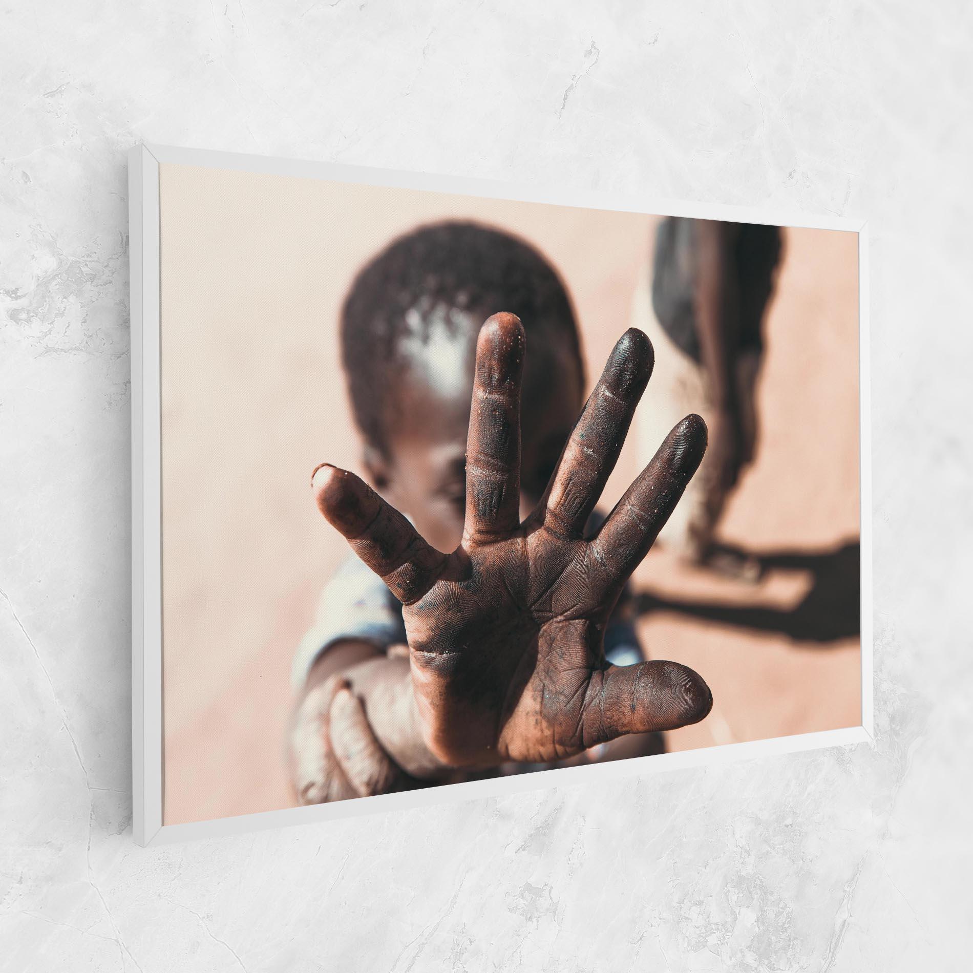 Leinwandbild Little Dirty Hand mockup 1