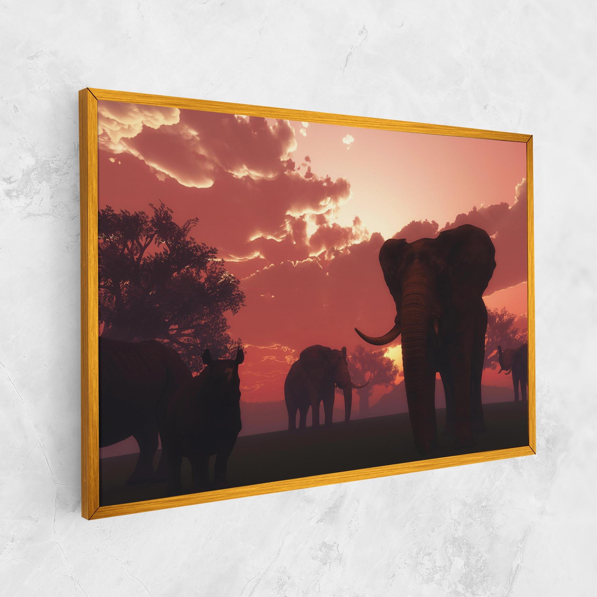 Leinwandbild African Elephant View mockup 1