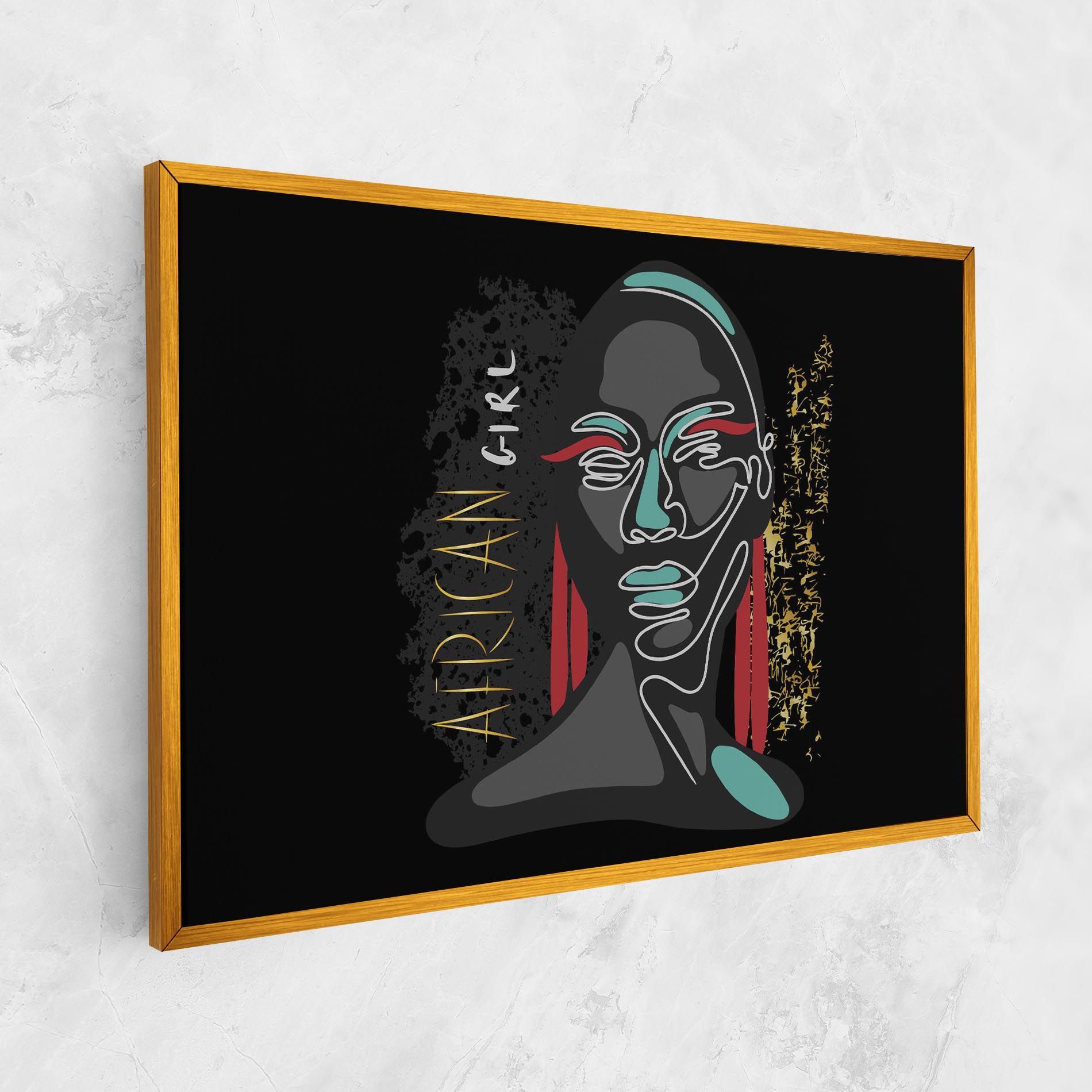 Gold African Girl mockup 1