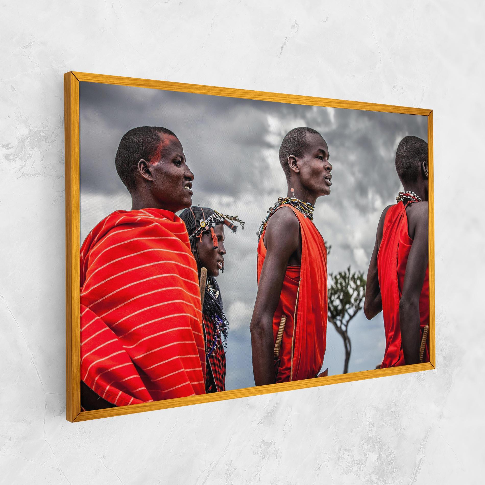 Leinwandbild Red African Clothes mockup 1