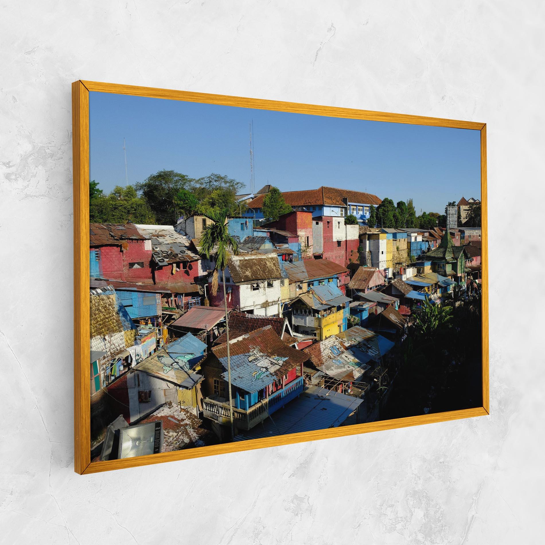 Leinwandbild Slum Building mockup 1