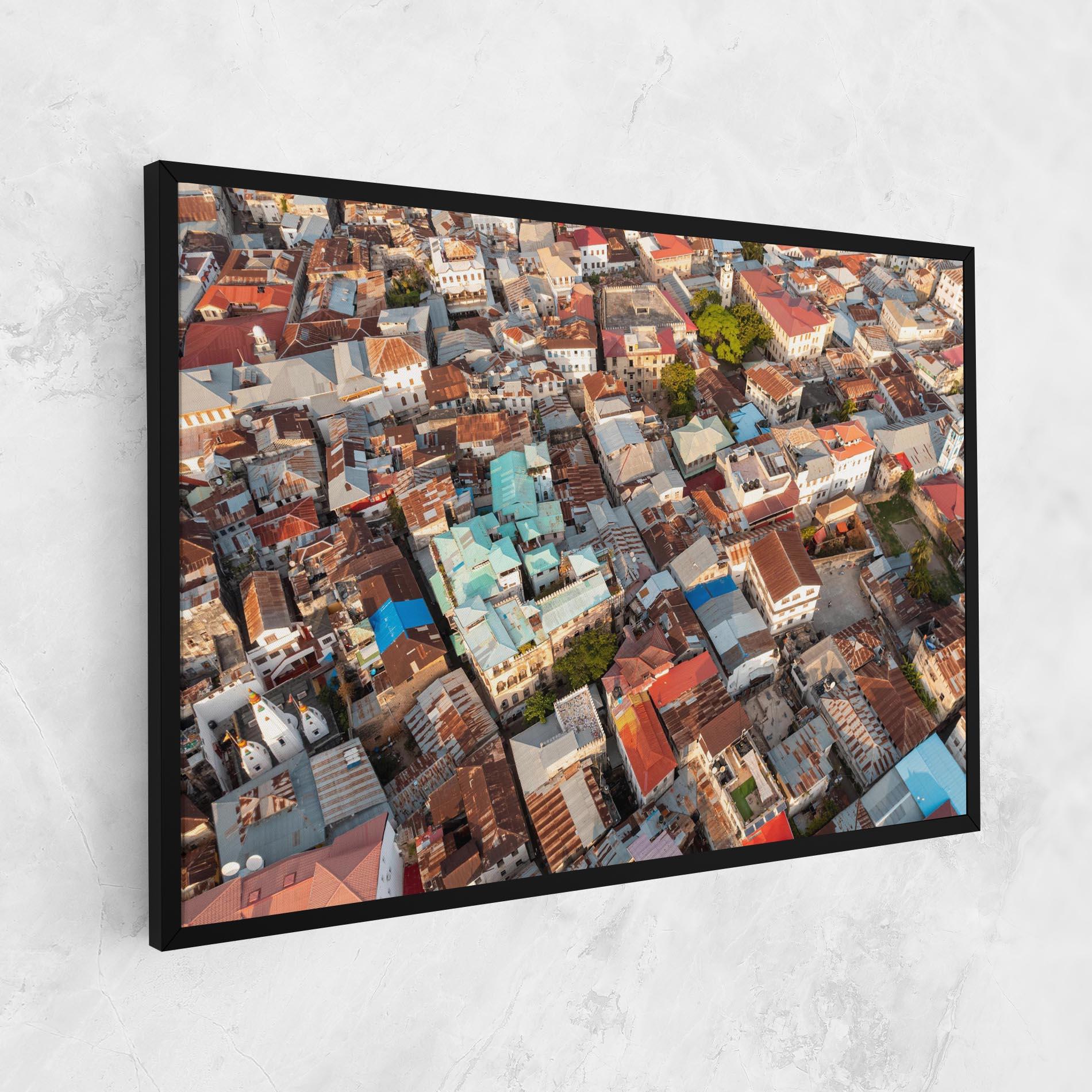 Leinwandbild Island Tanzania Buildings mockup 1