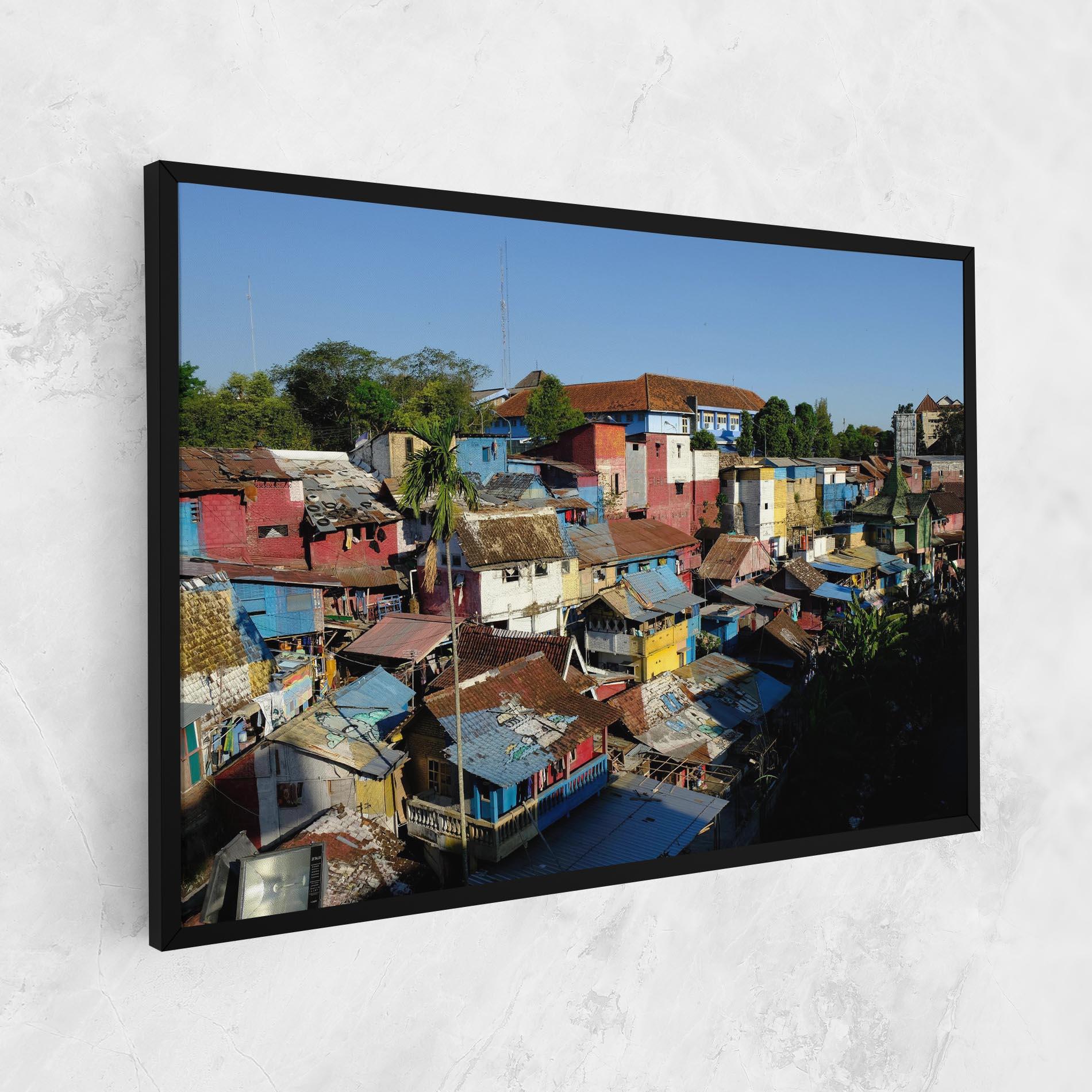 Leinwandbild Slum Building mockup 1