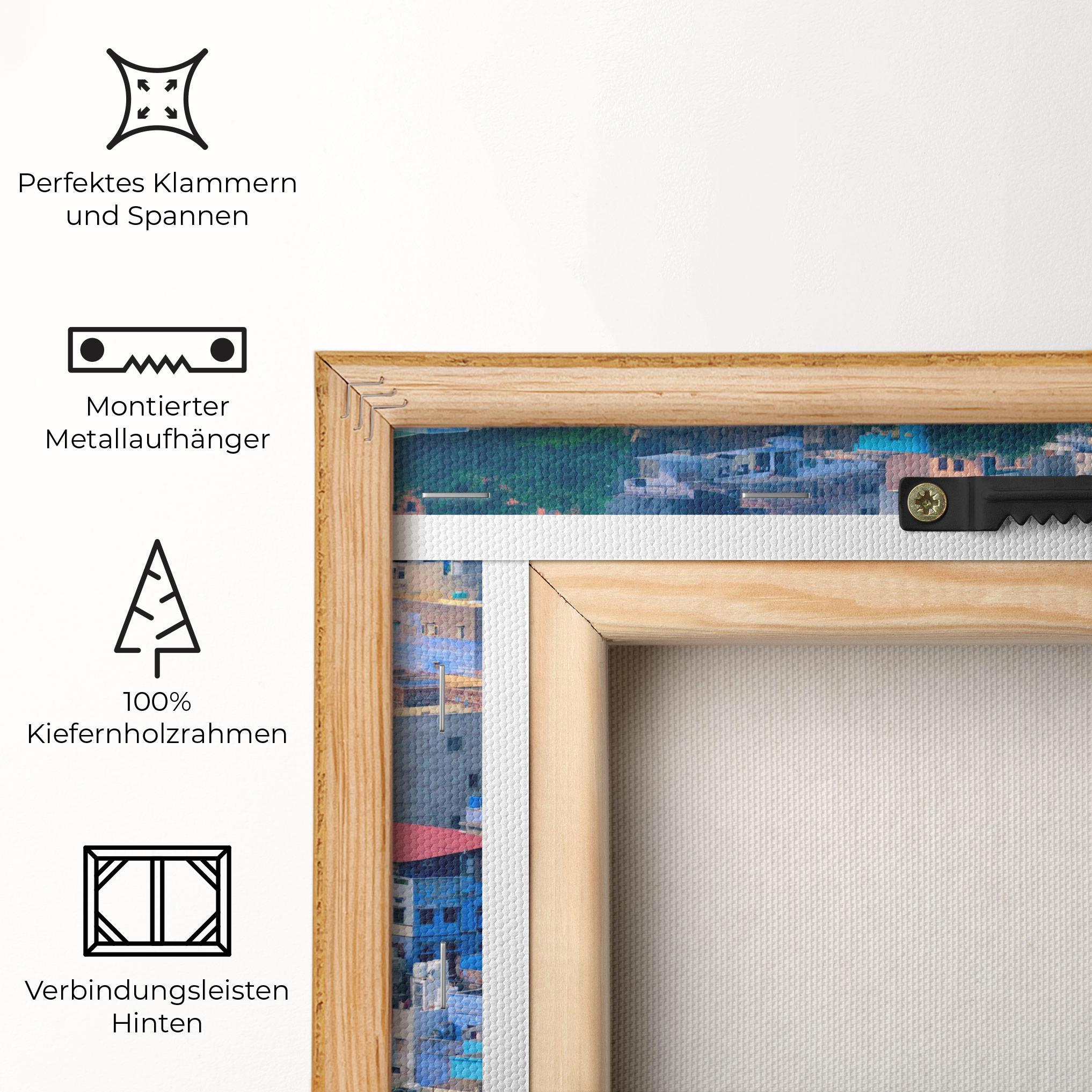 Leinwandbild Blue City India mockup 5