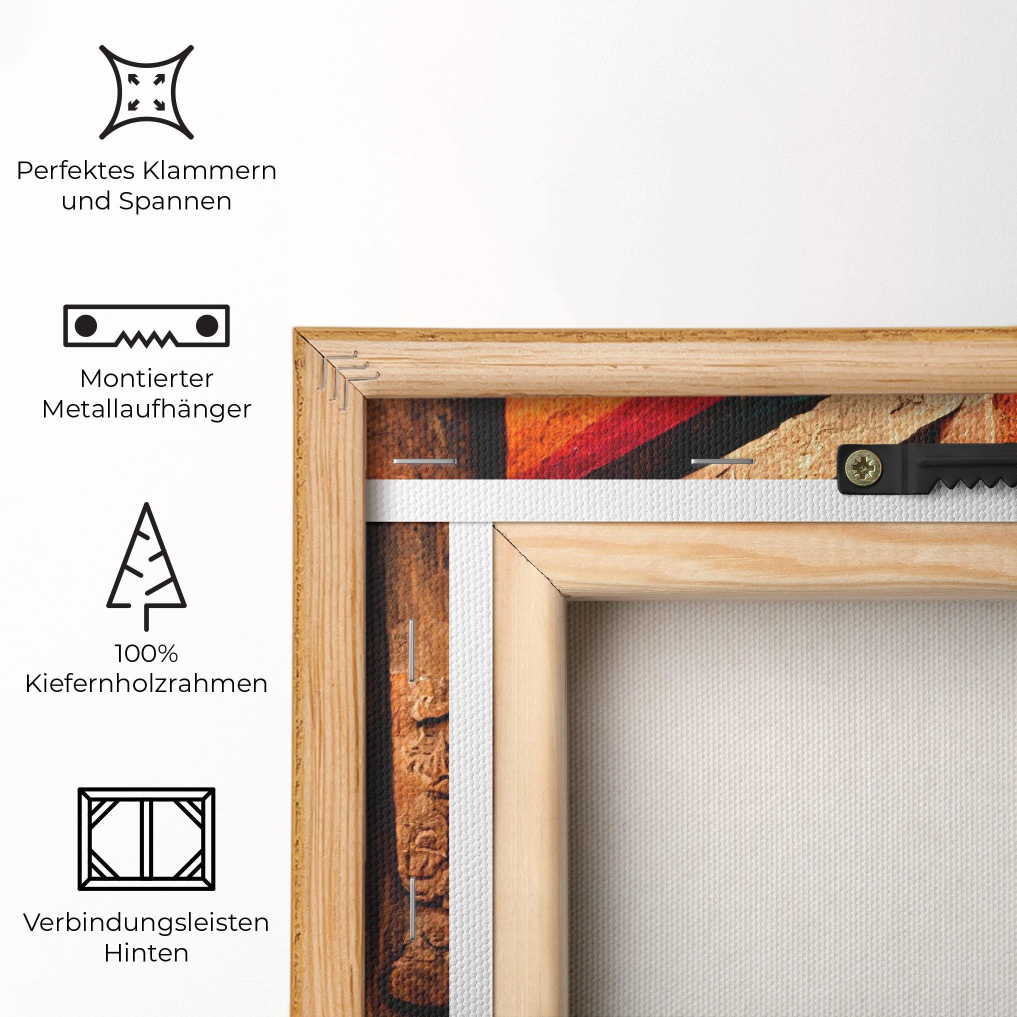 Leinwandbild Mayan Style Wood mockup 5