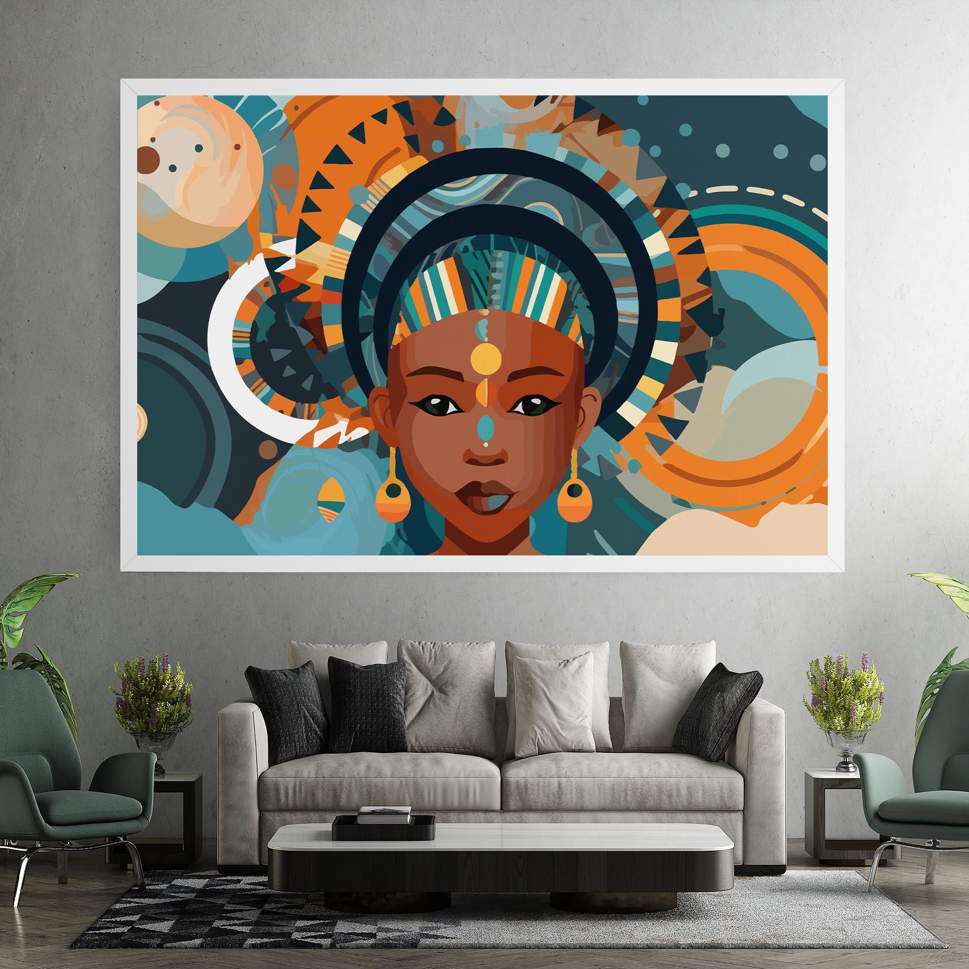 Leinwandbild African Colorful Child mockup 7