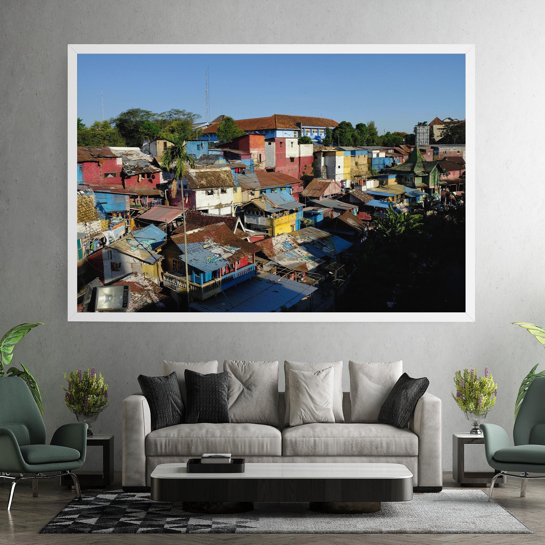 Leinwandbild Slum Building mockup 7