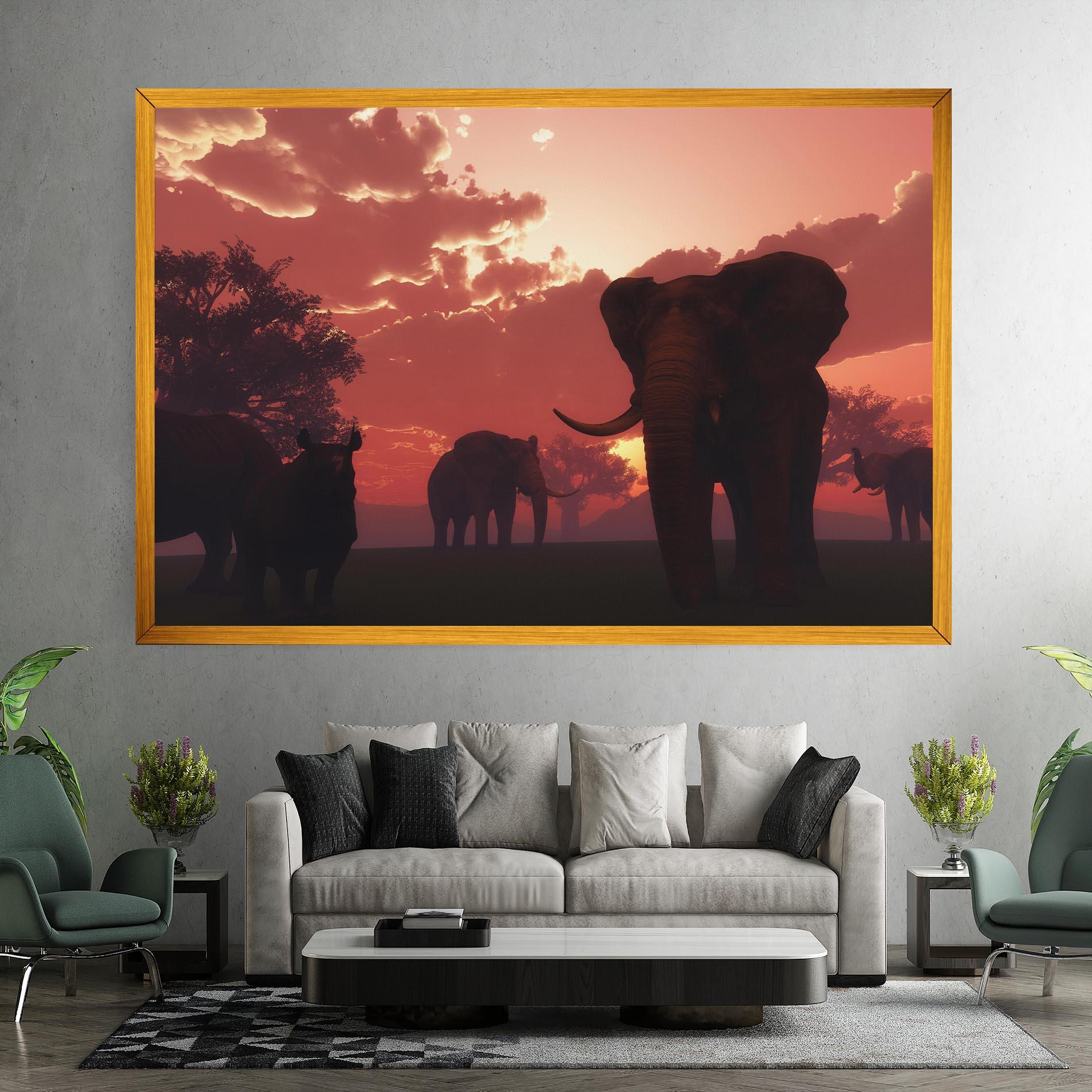 Leinwandbild African Elephant View mockup 7